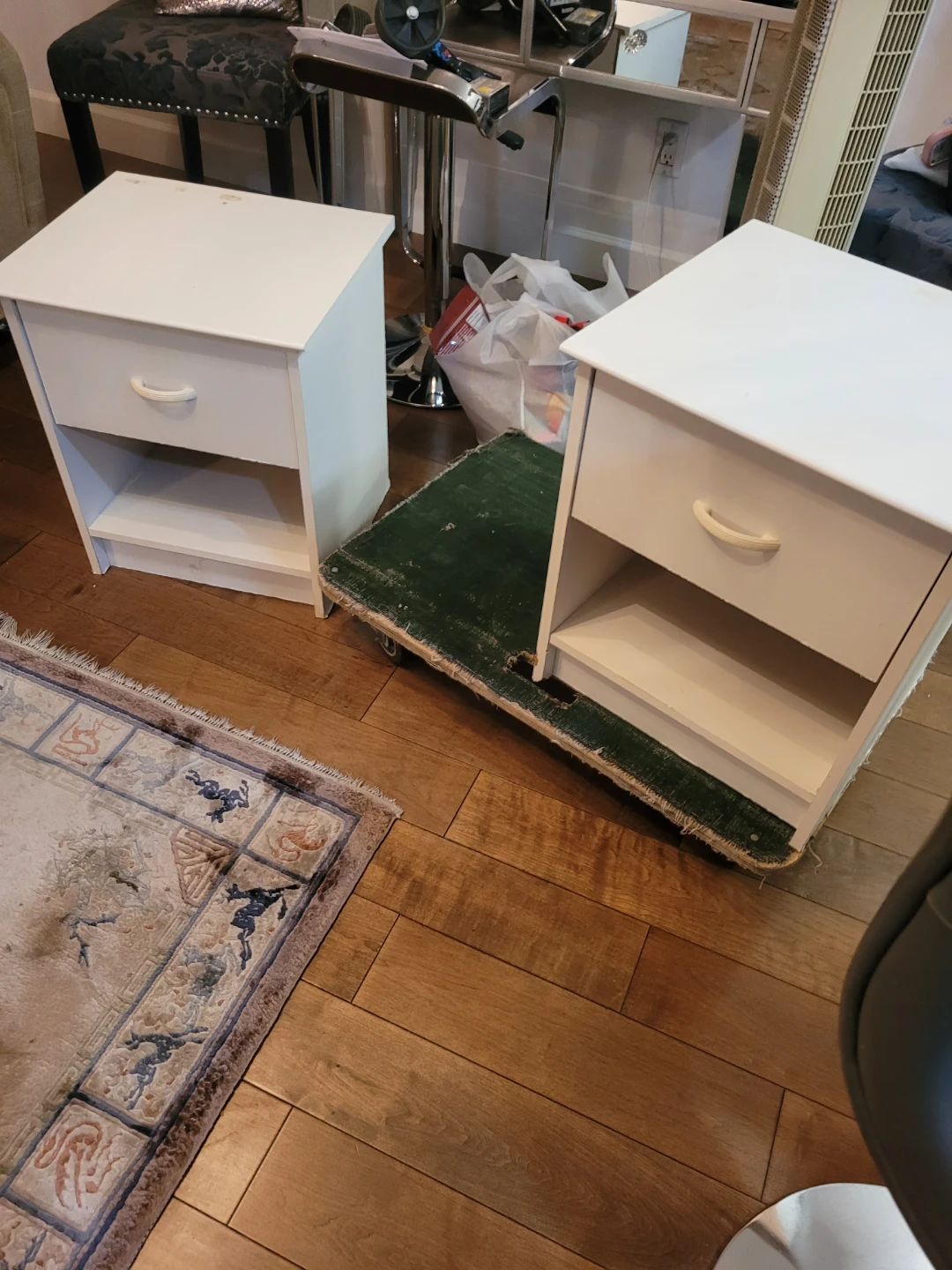 PAIR OF Nightstand with Drawer and Shelf