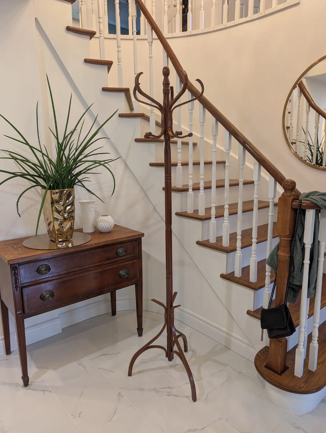 Vintage Bentwood Thonet Style Coat Hat Rack