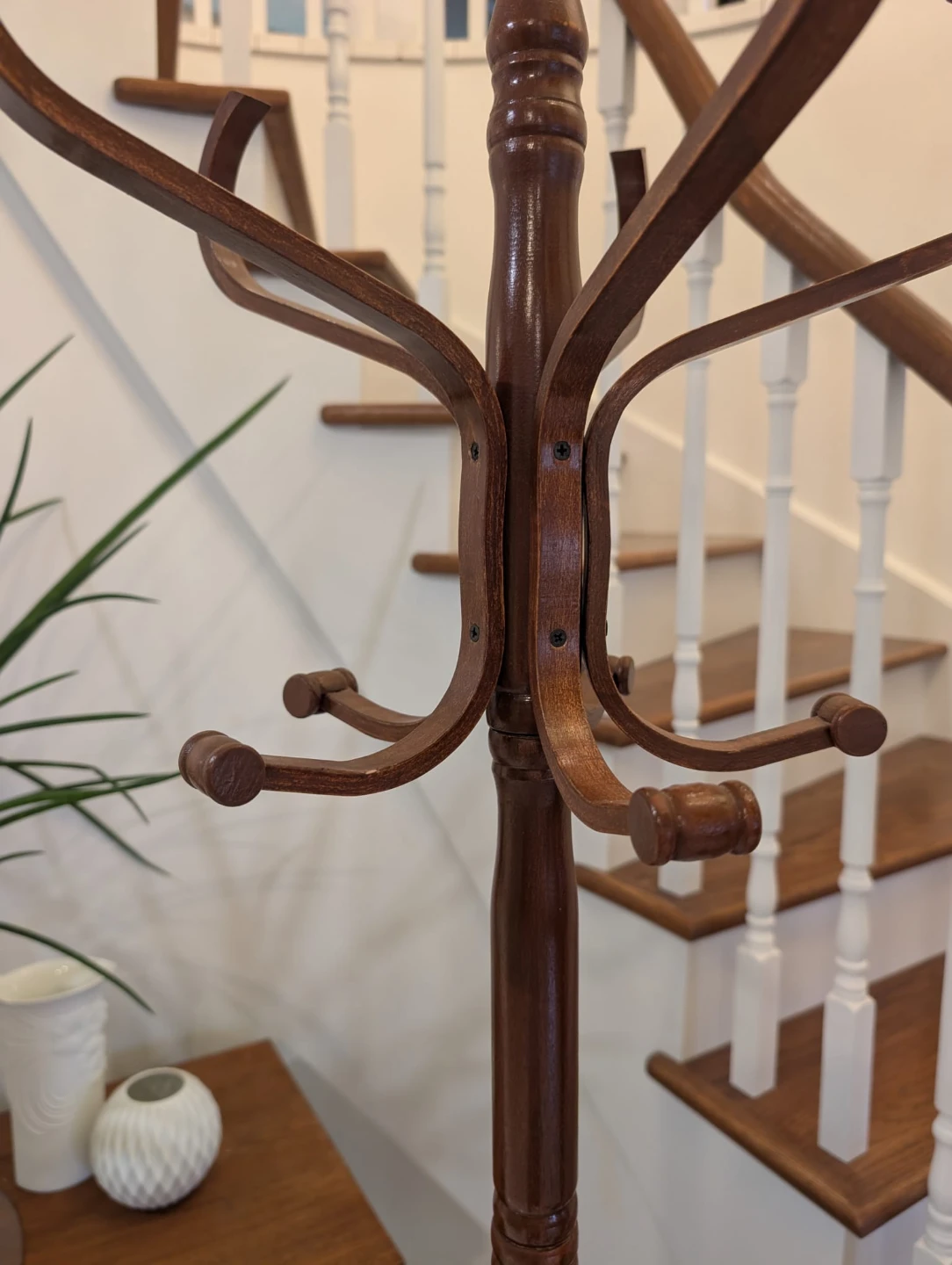 Vintage Bentwood Thonet Style Coat Hat Rack - photo 3
