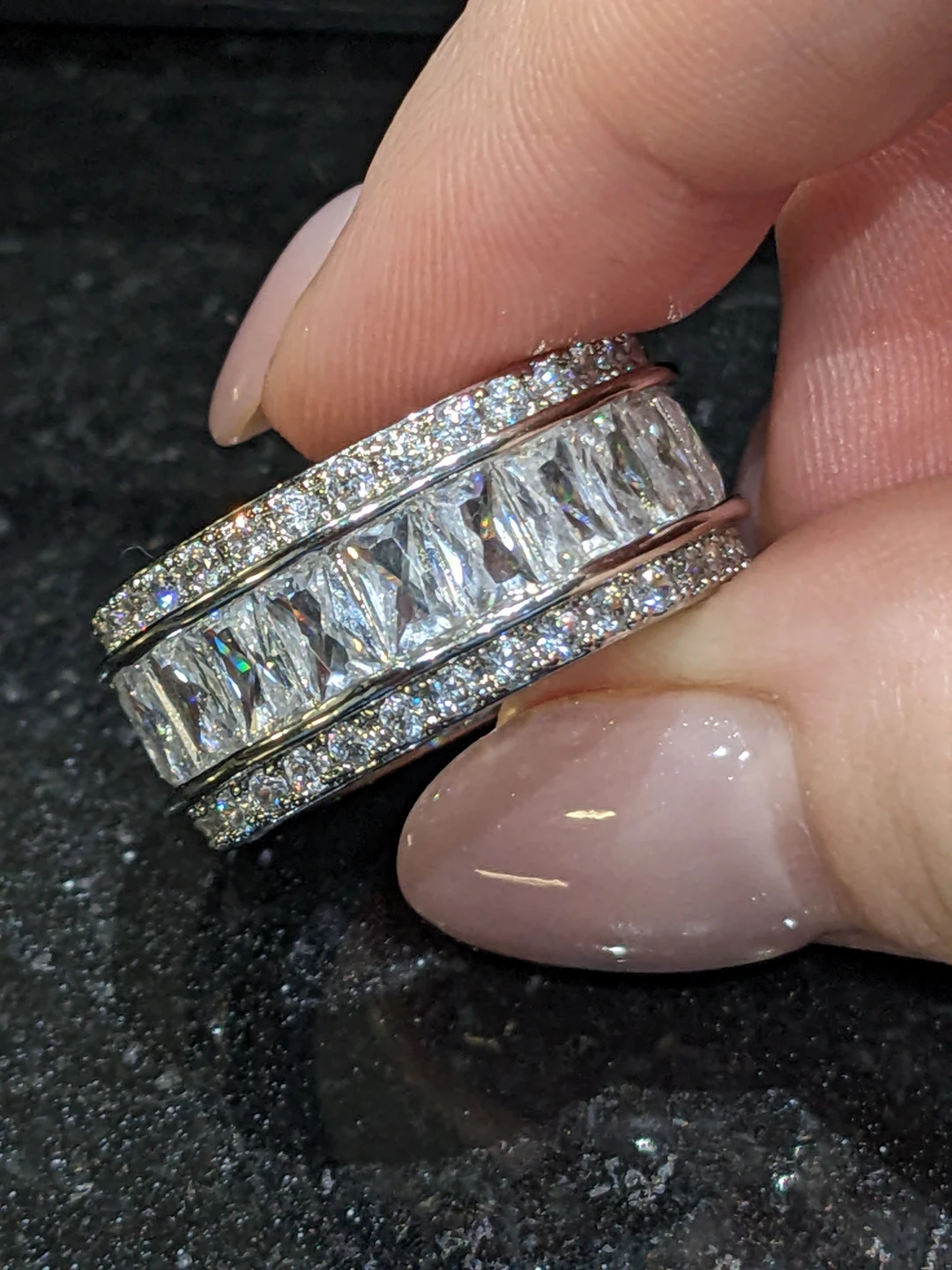 Size 8 Sterling Silver Eternity Ring