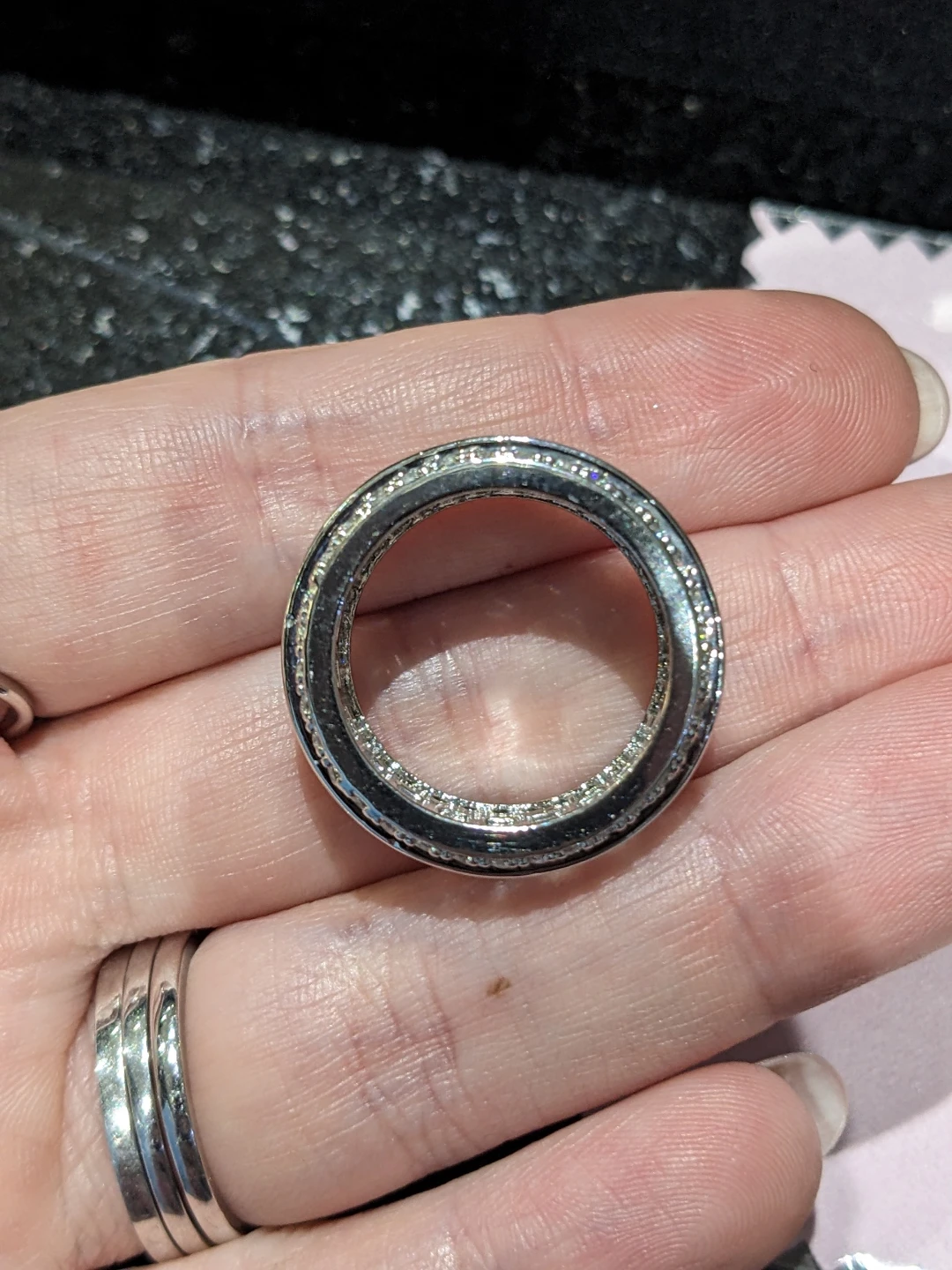 Size 8 Sterling Silver Eternity Ring - photo 2