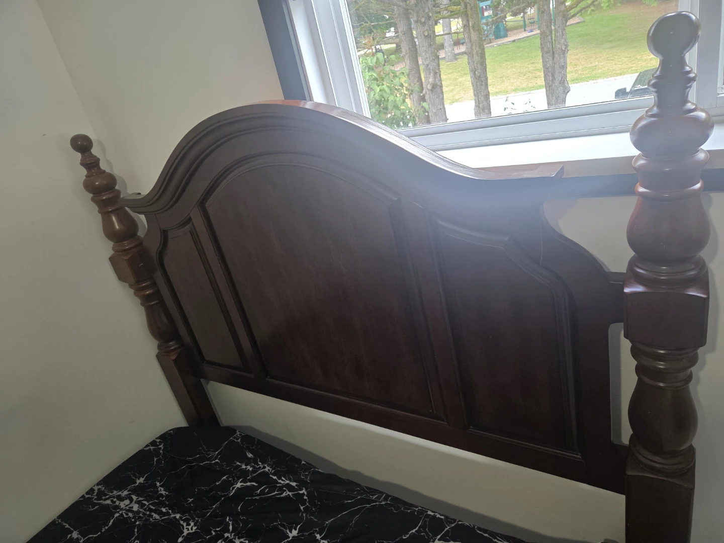 Wooden Bed Frame with Headboard - photo 3