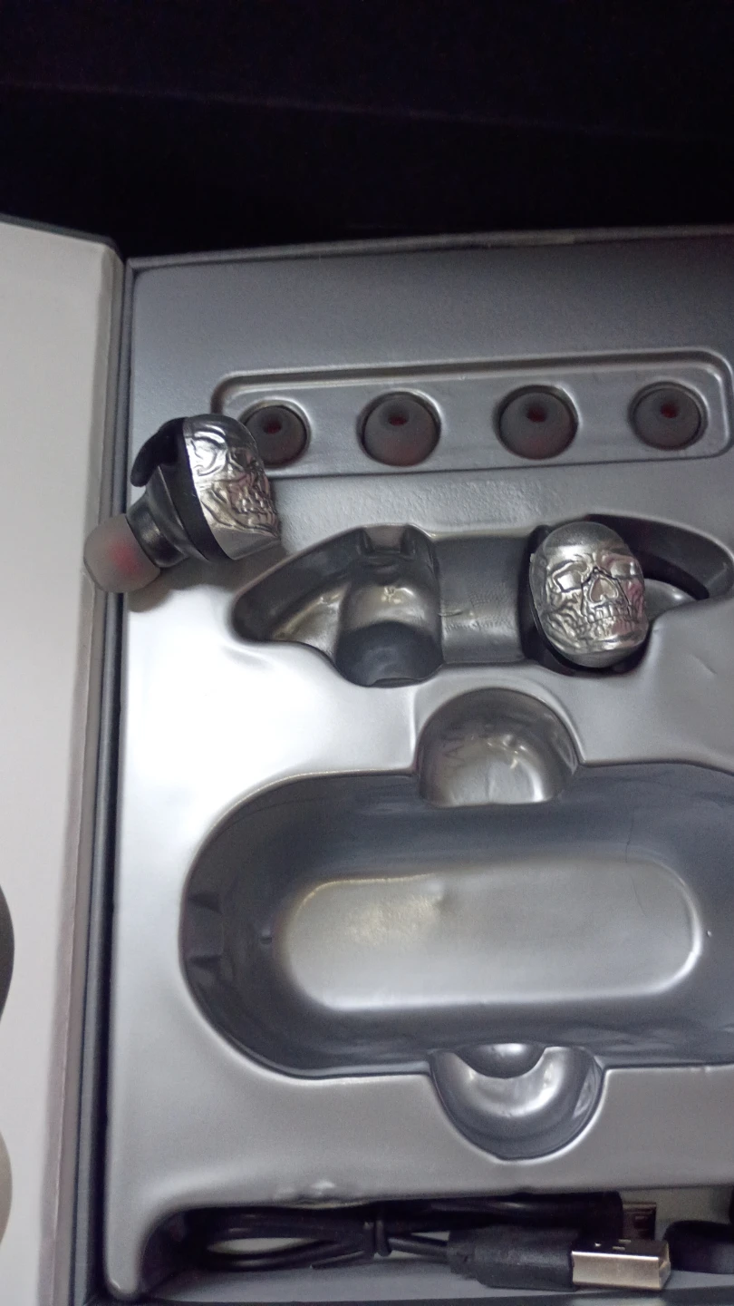 Skull Design Wireless Earbuds with Charging Case - photo 5