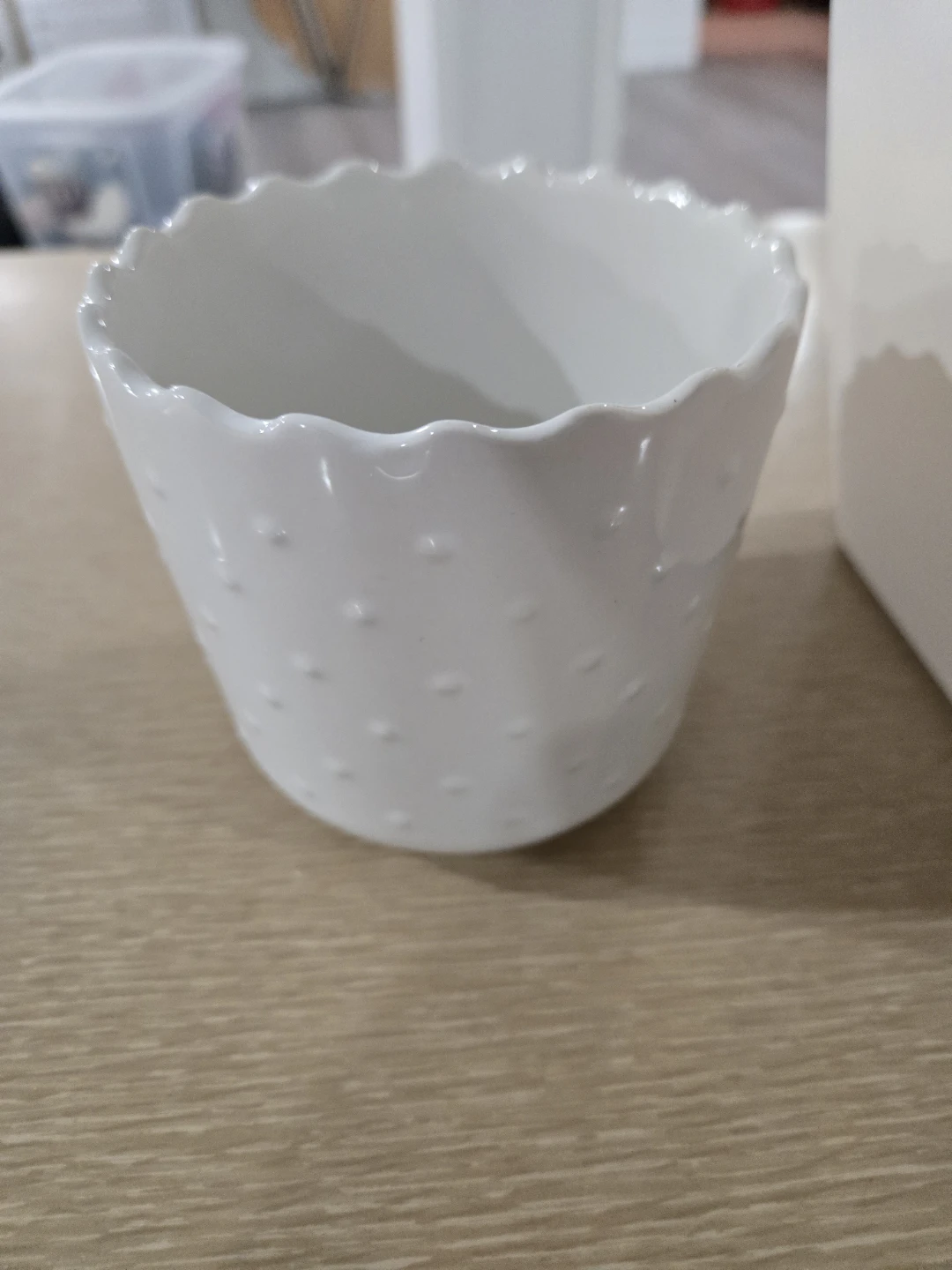 White Ceramic & Plastic Planters Set - photo 5