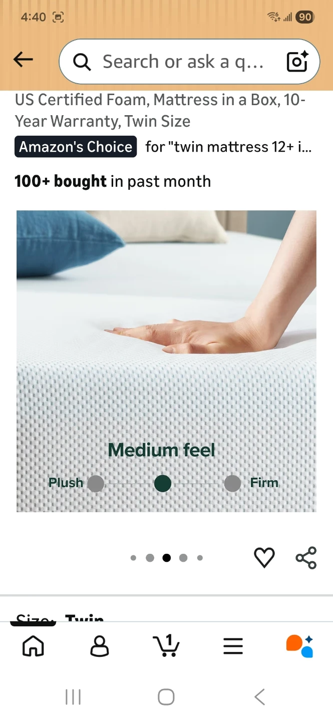 US Certified Foam Mattress - Twin Size - photo 2