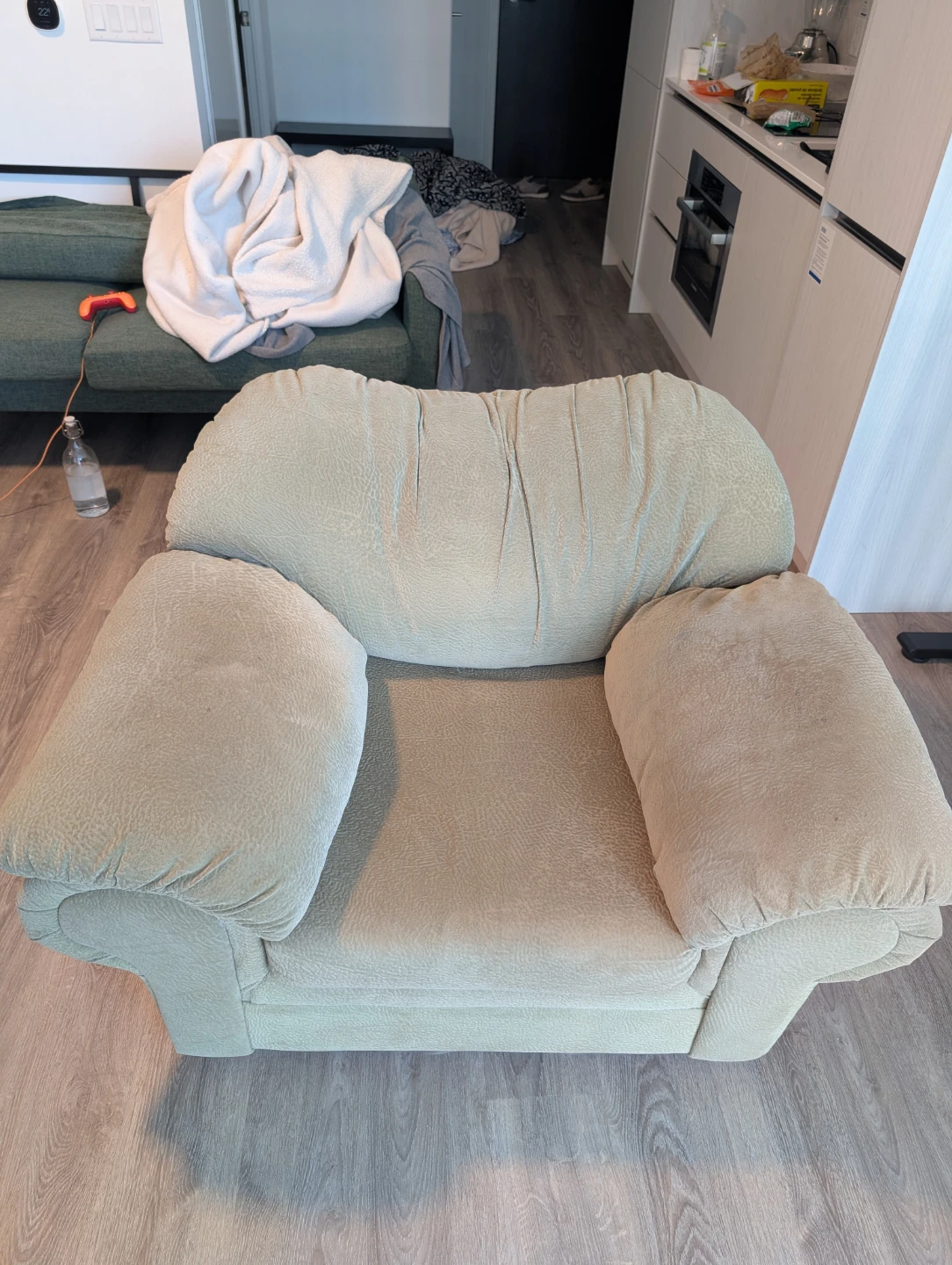 Light Green/Beige Armchair