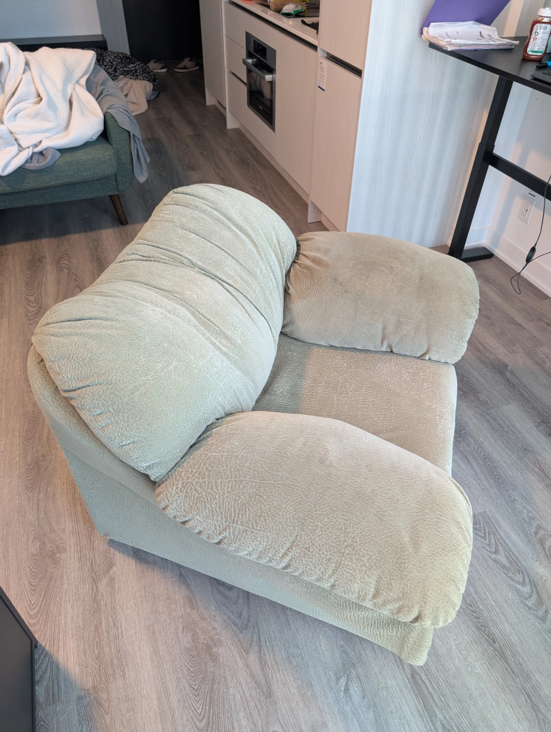 Light Green/Beige Armchair - photo 2