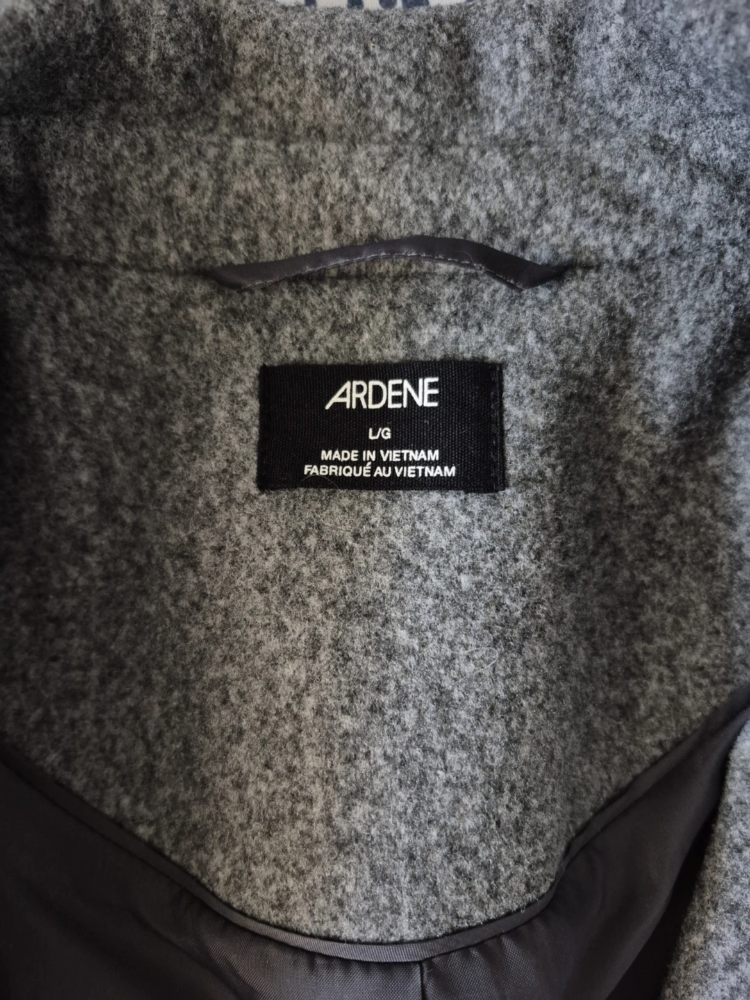 Ardene Grey Wool Blend Coat - Size L/G - photo 4
