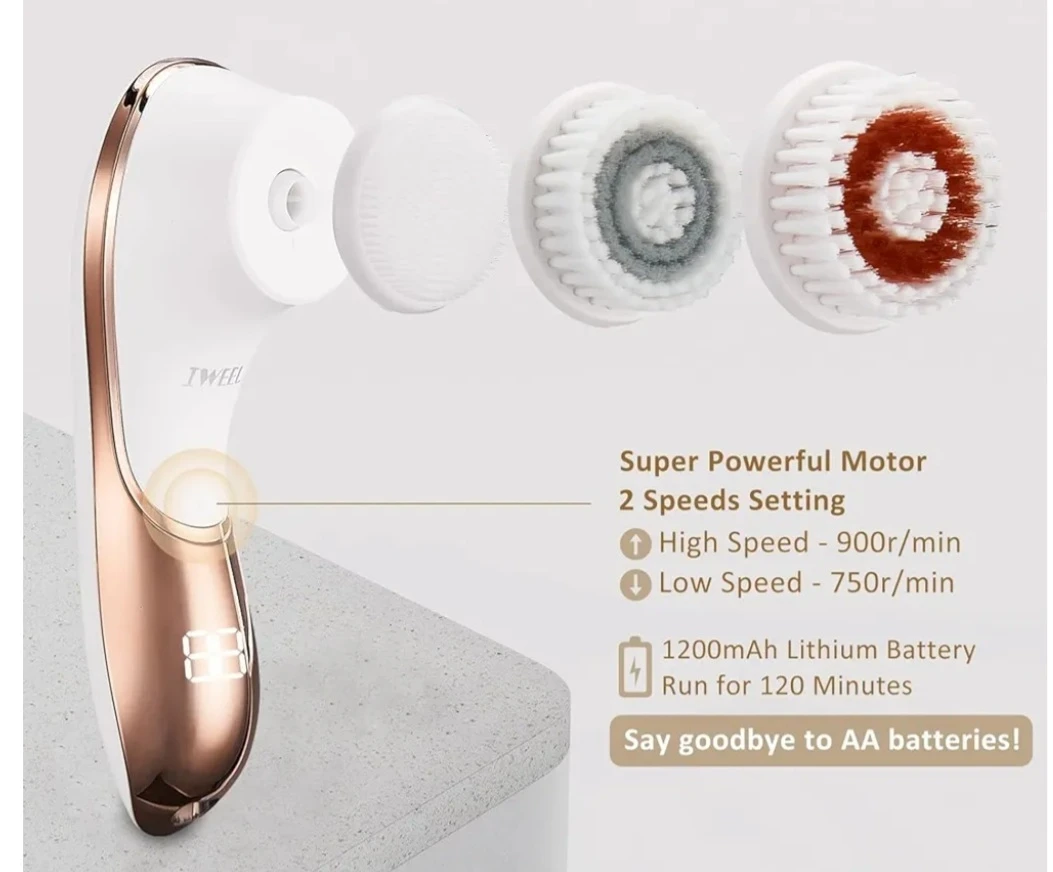 Tweel Facial Cleansing Brush with 4 Brush Heads - photo 5