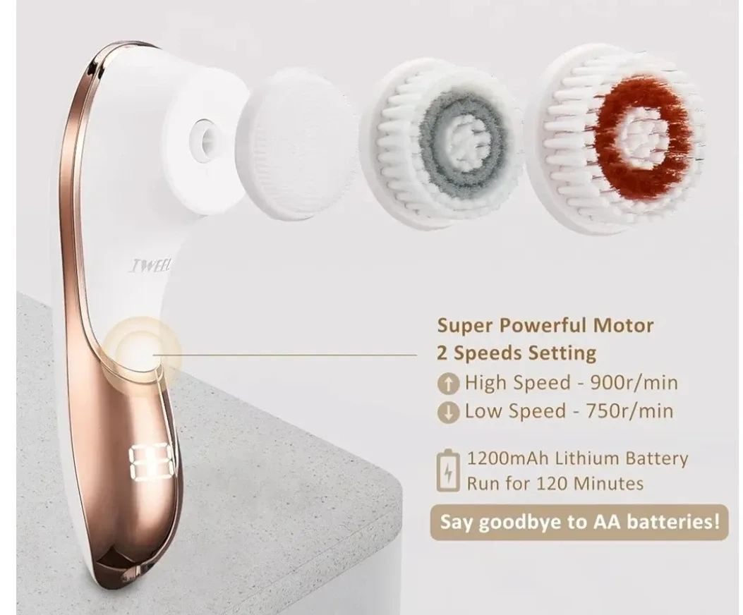 Tweel Facial Cleansing Brush with 4 Brush Heads - photo 5
