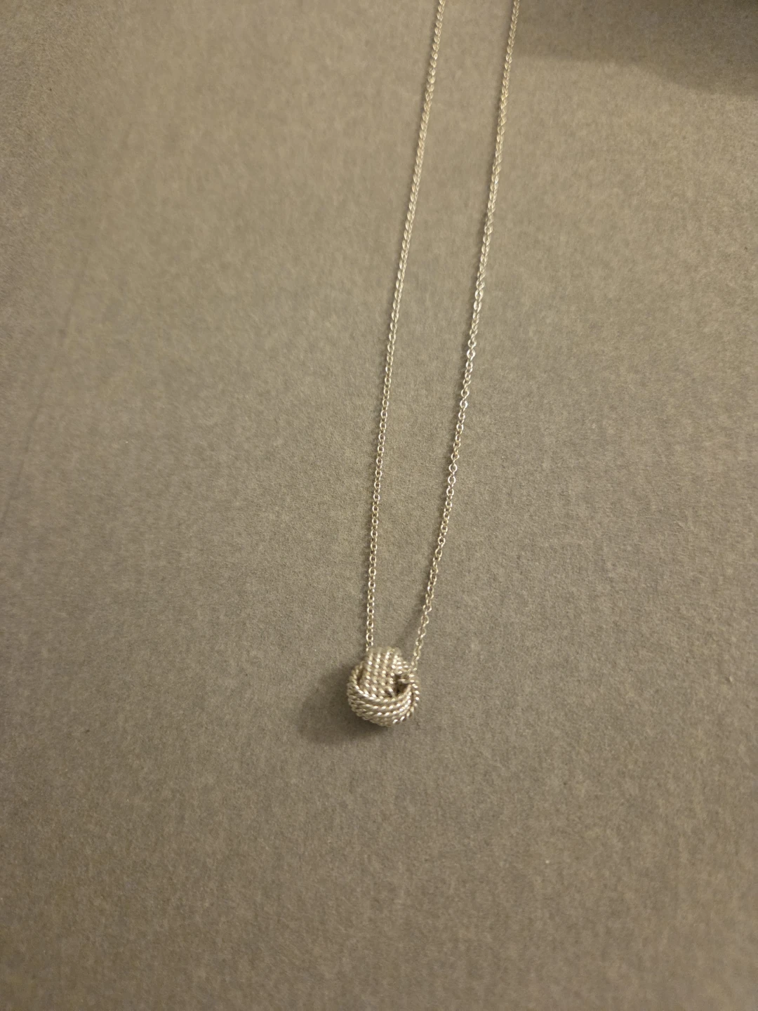 Tiffany & Co. Sterling Silver Twist Knot Pendant Necklace