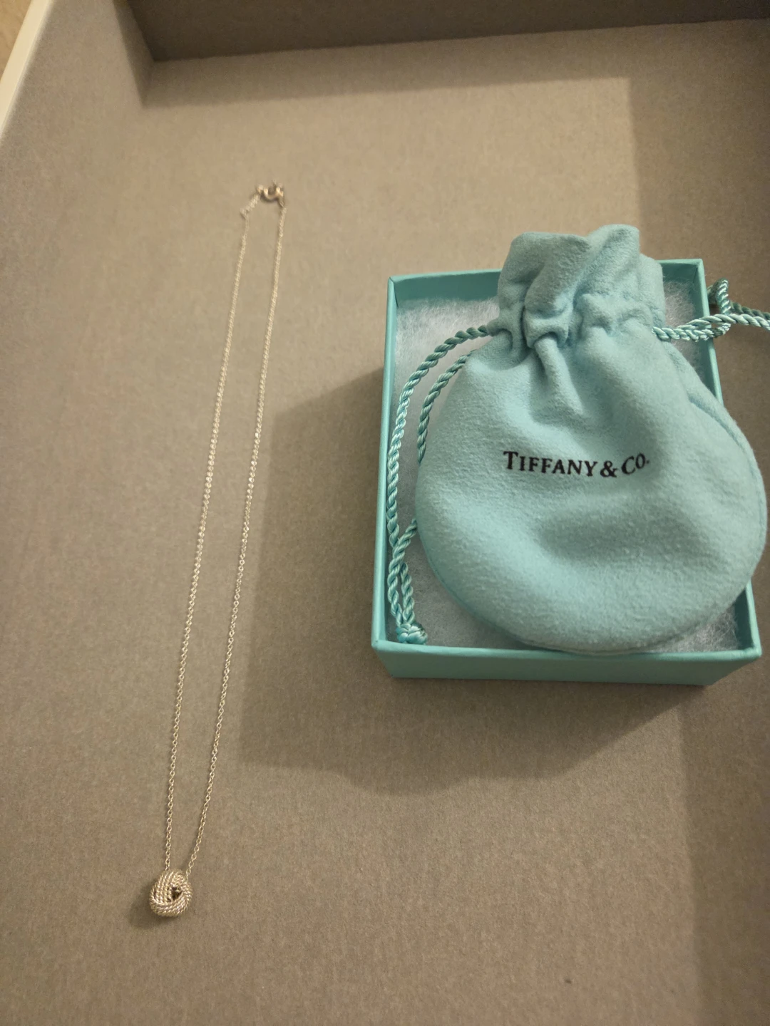 Tiffany & Co. Sterling Silver Twist Knot Pendant Necklace - photo 3