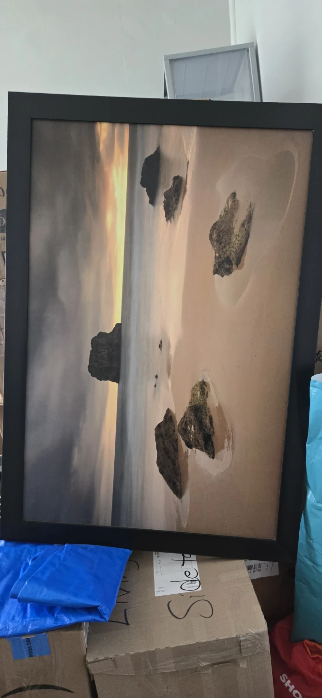 Framed Beach Sunset Wall Art