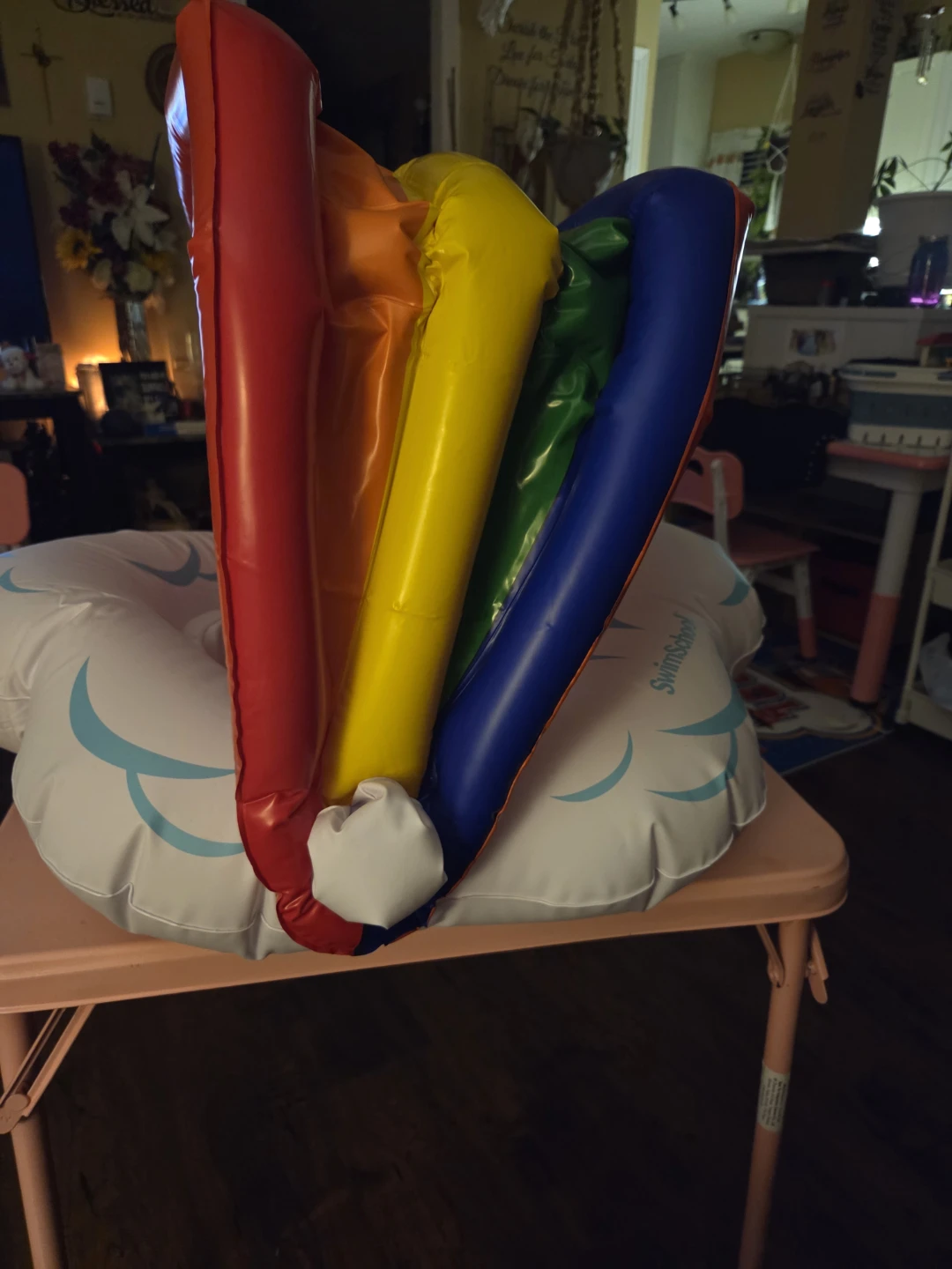 SwimSchool Rainbow Baby Inflatable Float