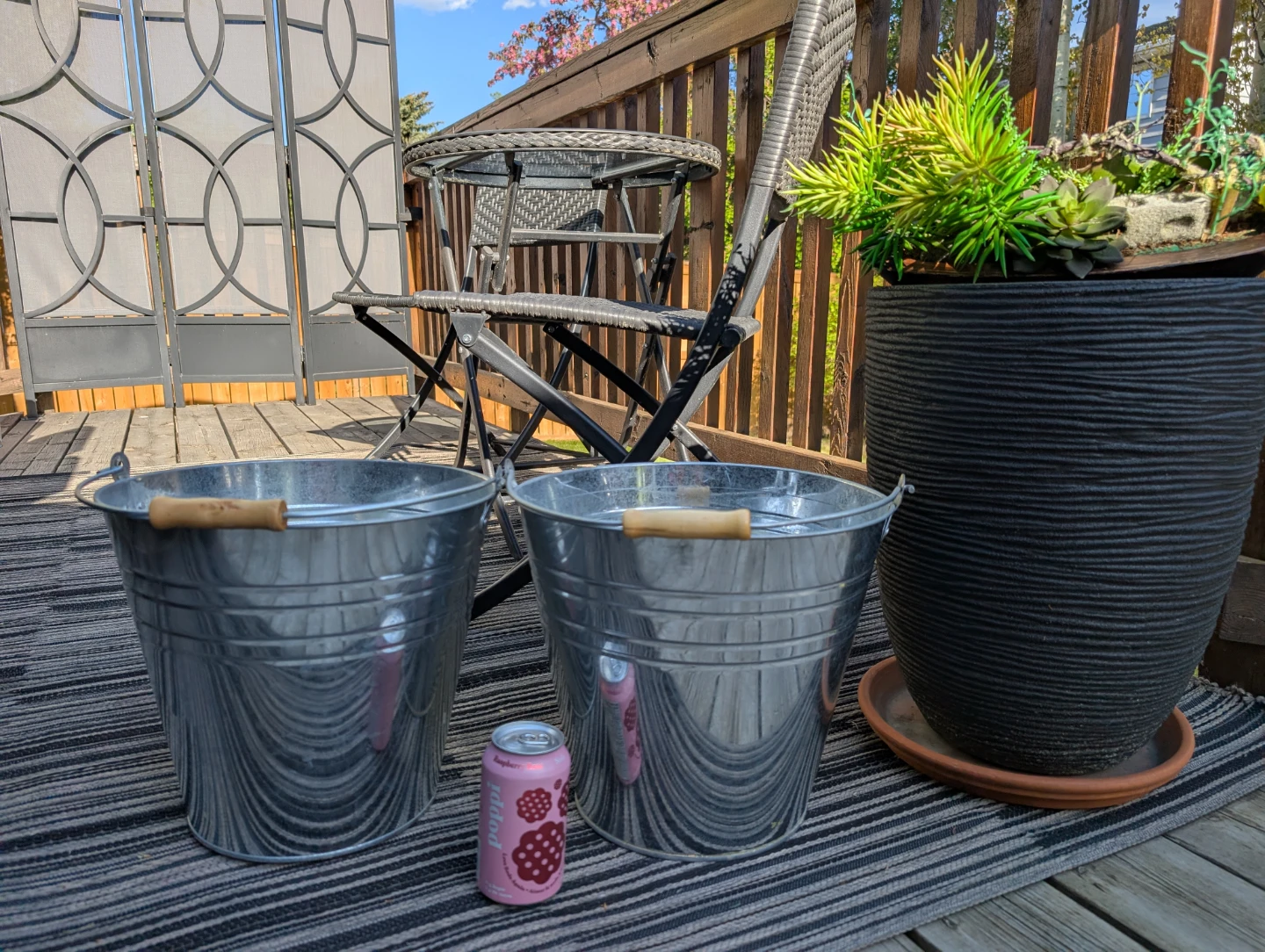 Large Galvanized Metal Beer Pails &/or Planters