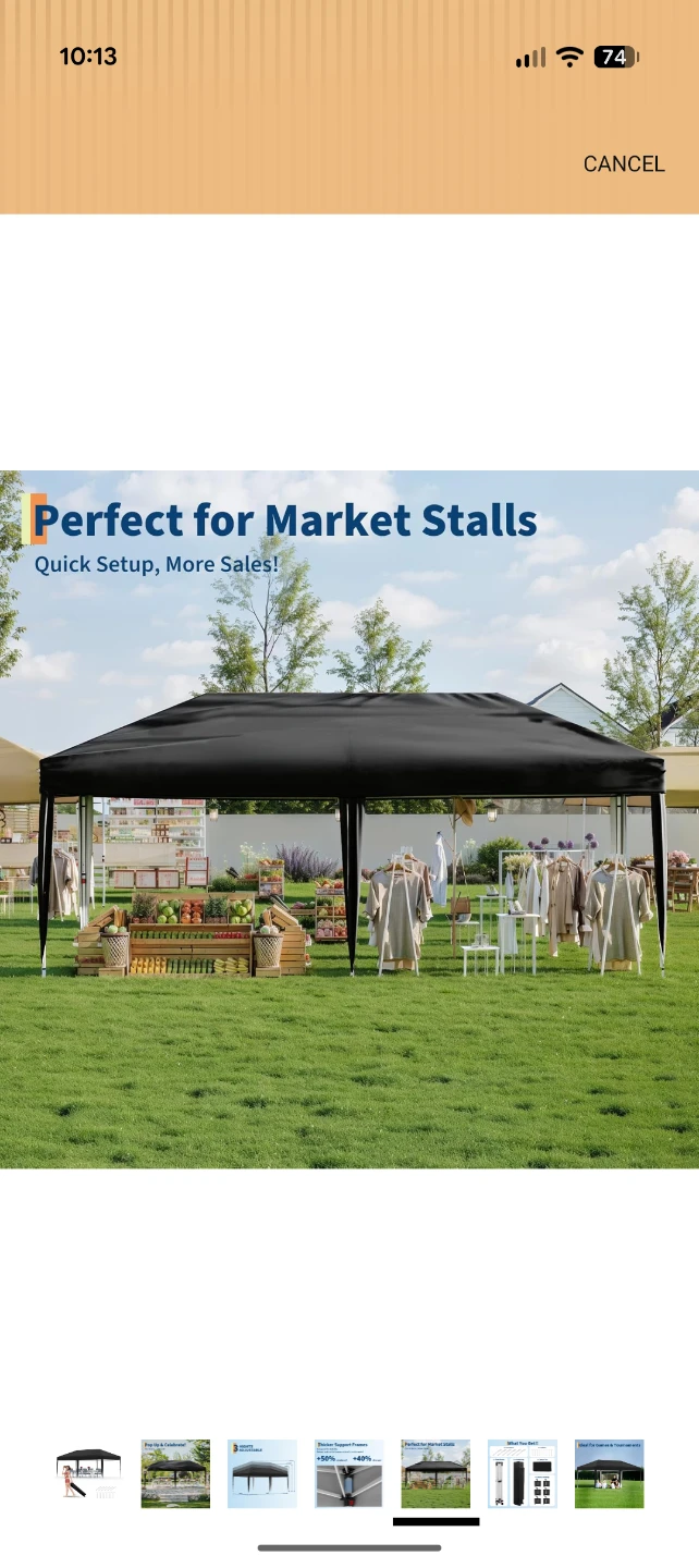 Black Pop-Up Canopy Tent - photo 5