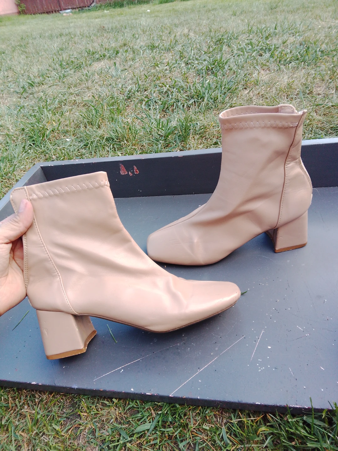 Beige Ankle Boots - Size 23.5 (1.5)