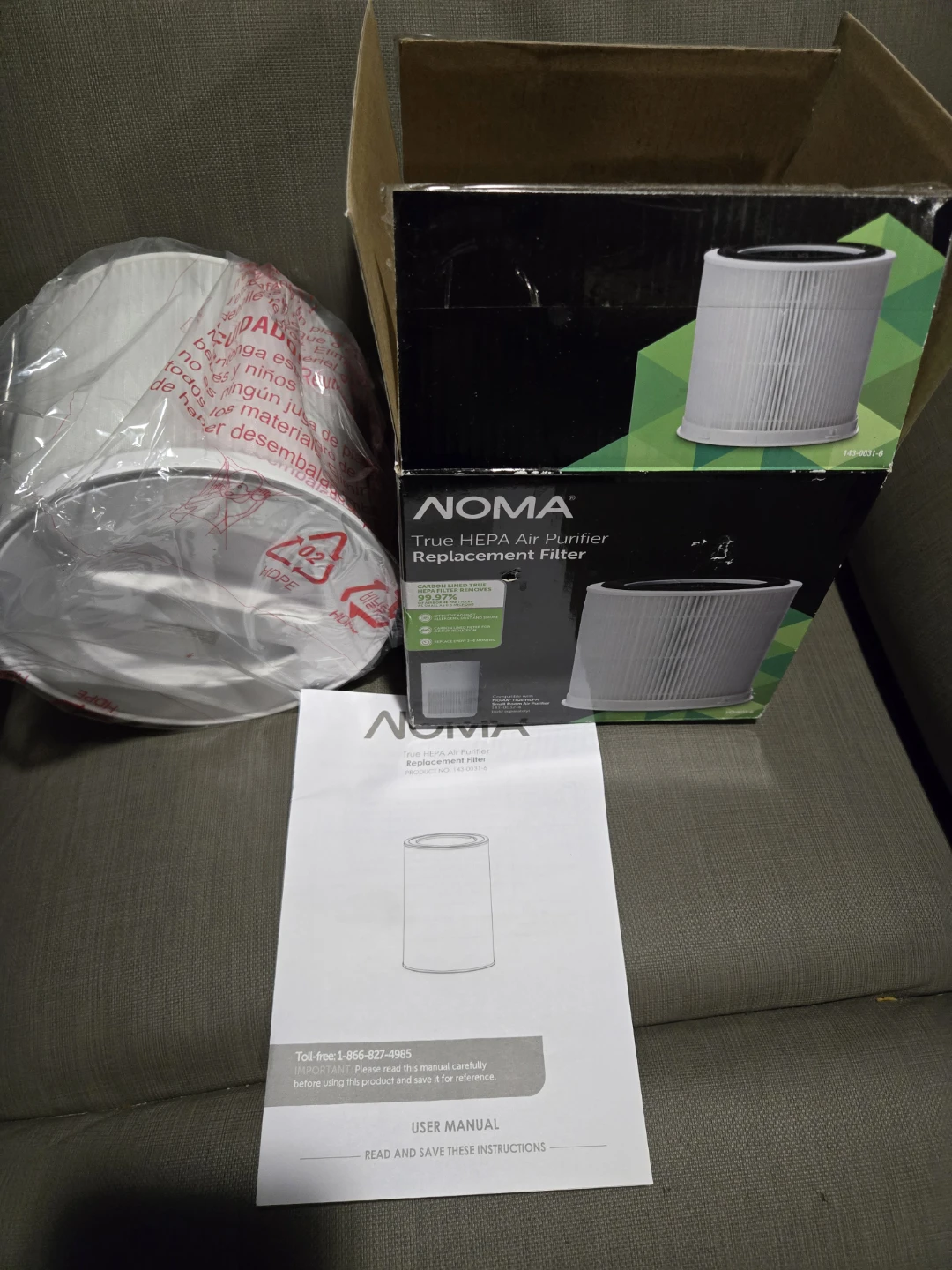 NOMA True HEPA Air Purifier Replacement Filter
