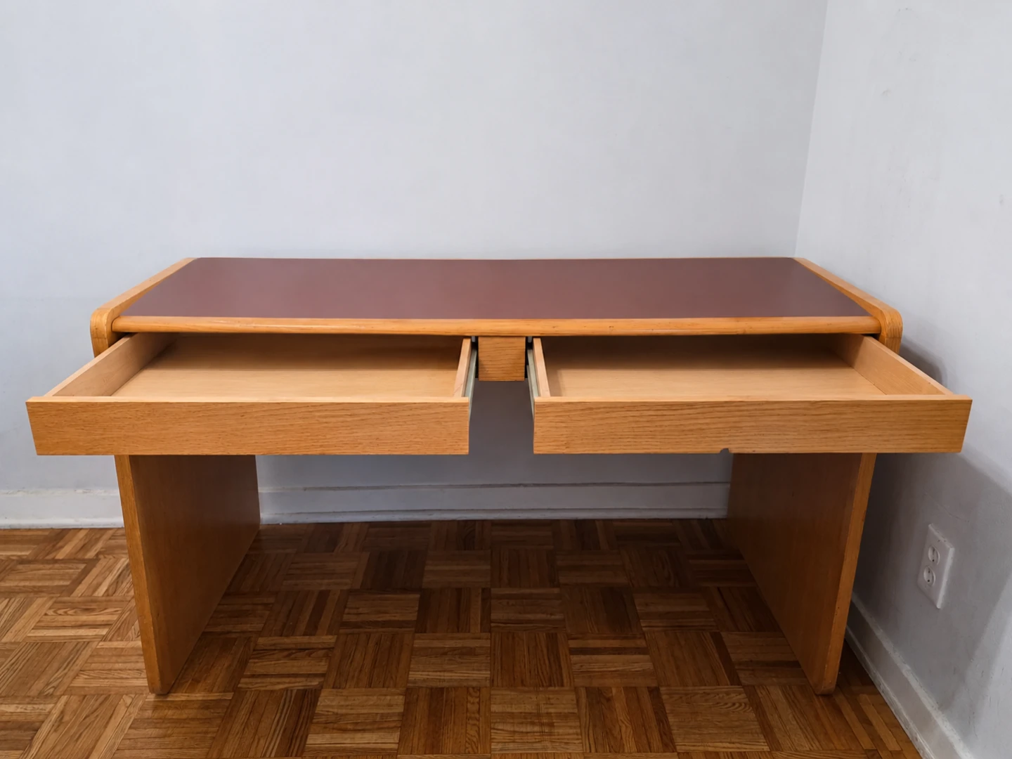 Wooden Desk with Two Drawers - photo 2