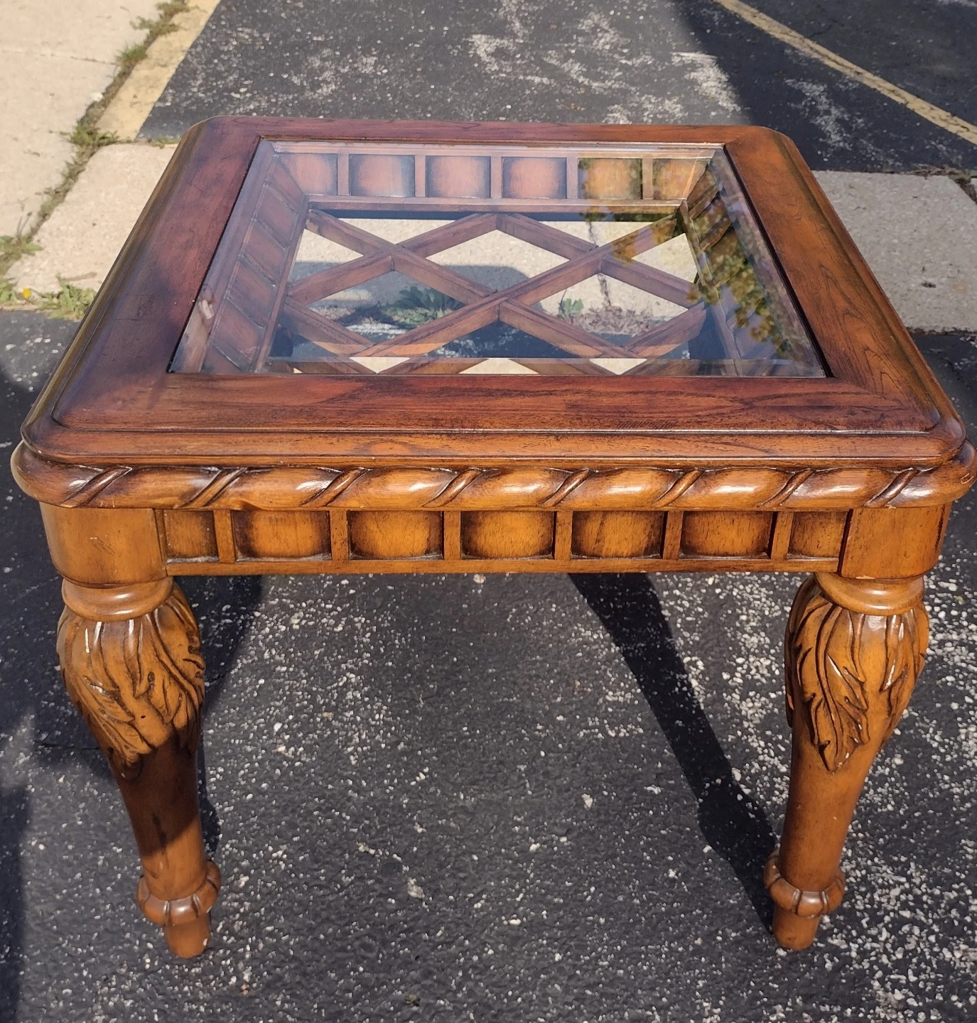 Wood and Glass End Tables - photo 4
