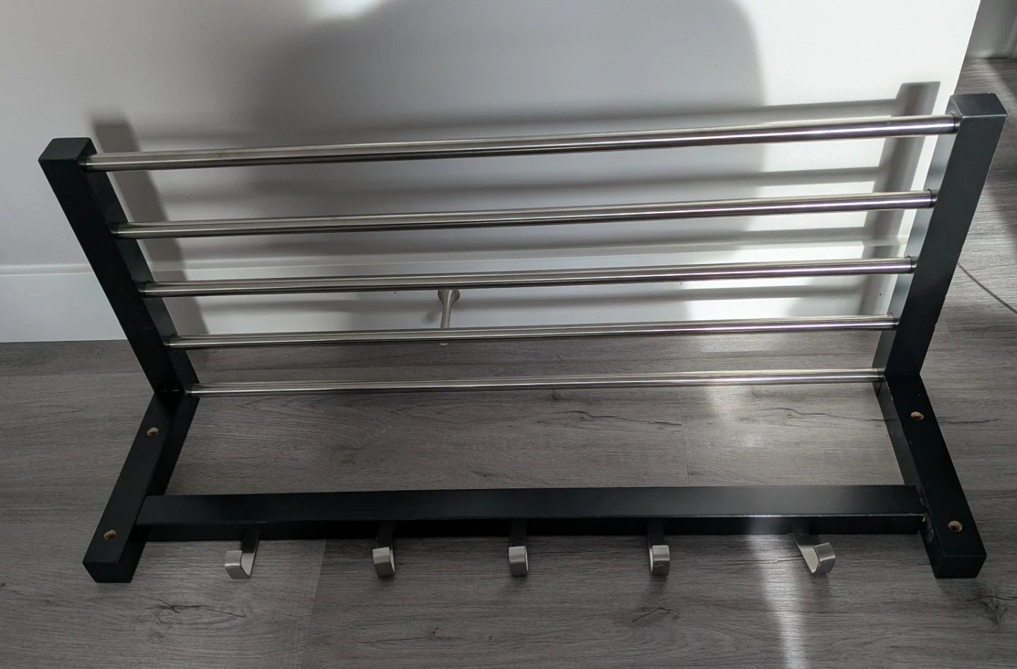Wall Mounted Towel Rack with Hooks