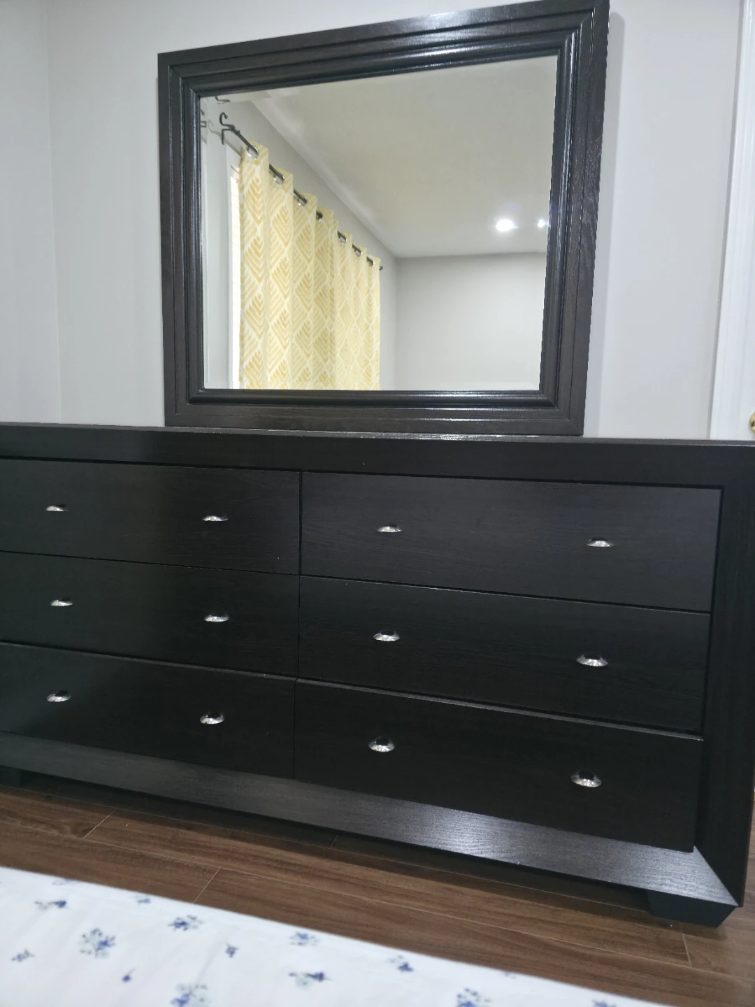 Dark Wood Dresser with Mirror