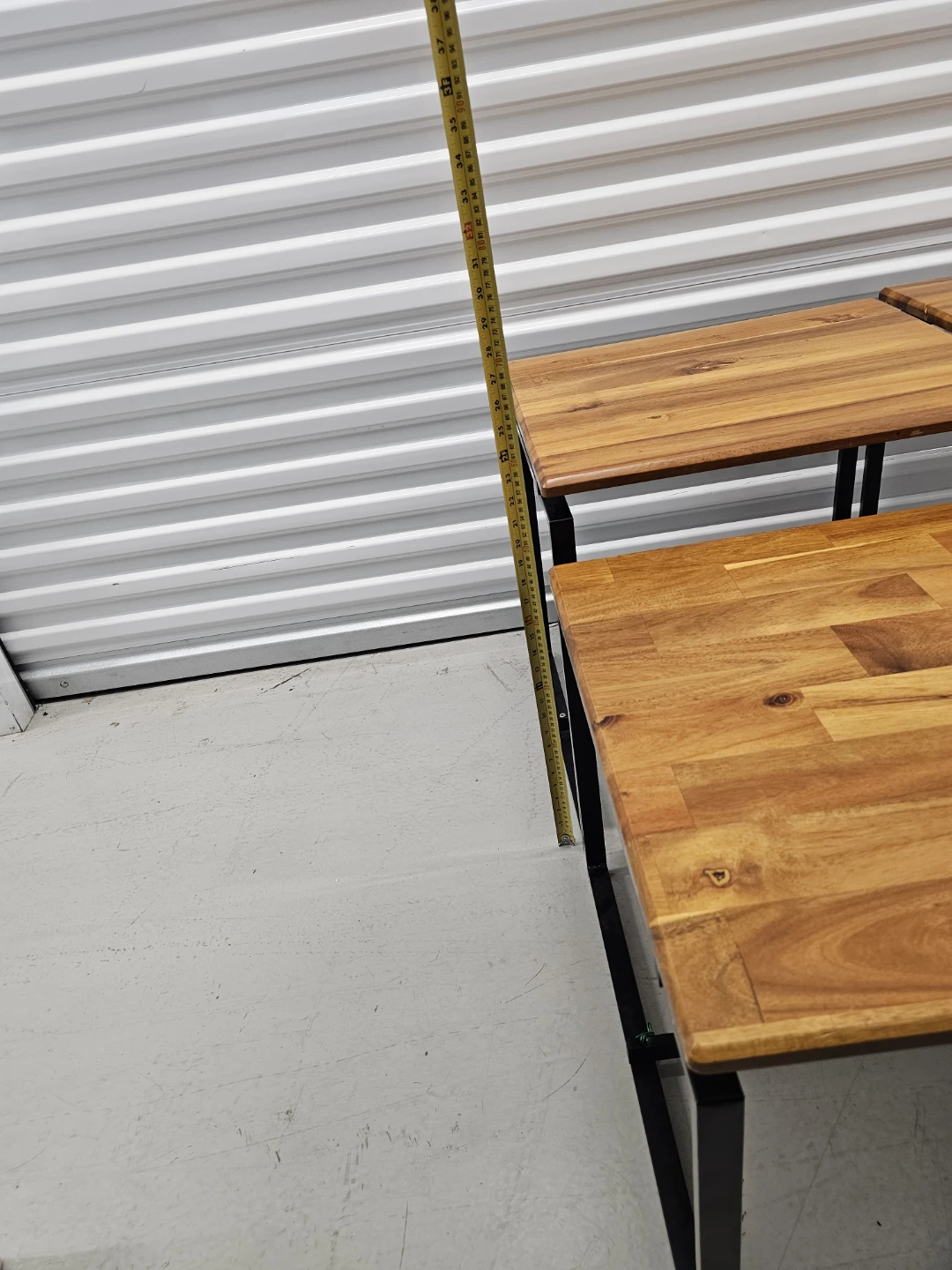 Set of 3 Wood & Metal Accent Tables - photo 2