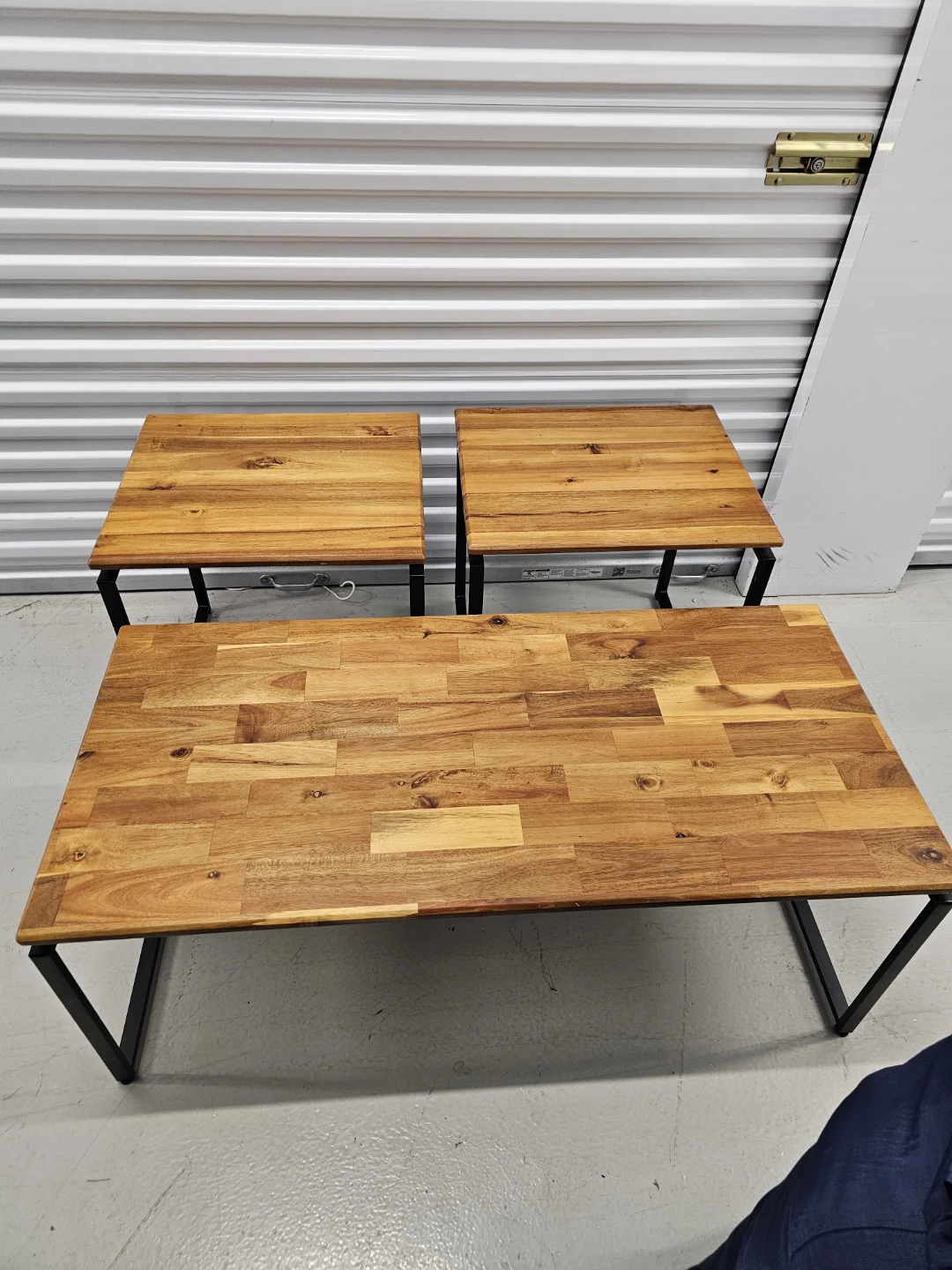 Set of 3 Wood & Metal Accent Tables - photo 4
