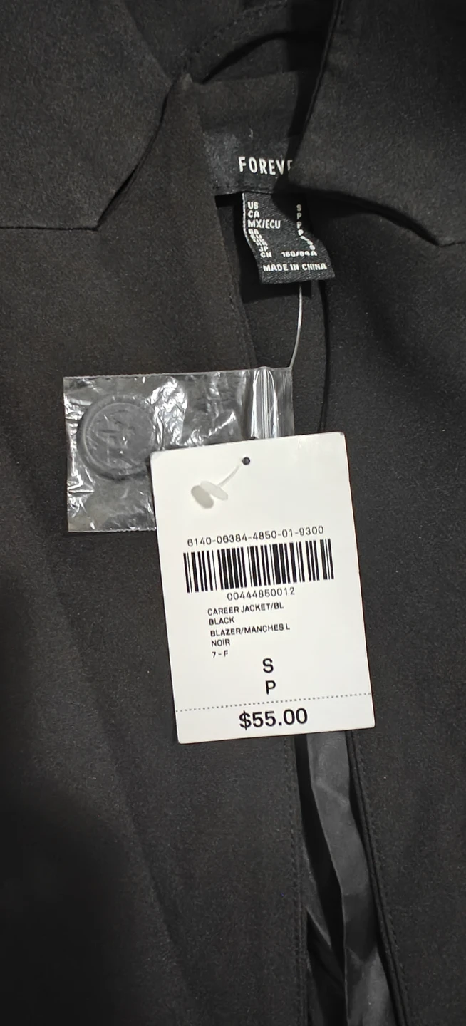 Forever 21 Black Career Jacket - Size S - photo 2