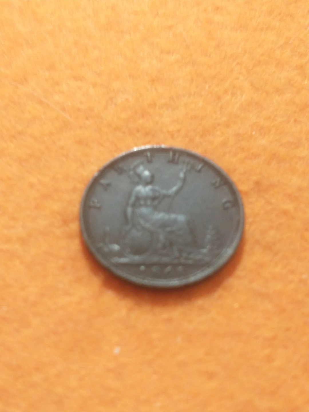 1868 England Victoria Farthing  KM #747