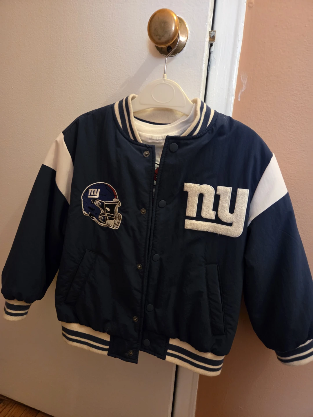 Zara Boys NFL New York Giants Varsity Jacket Size 6