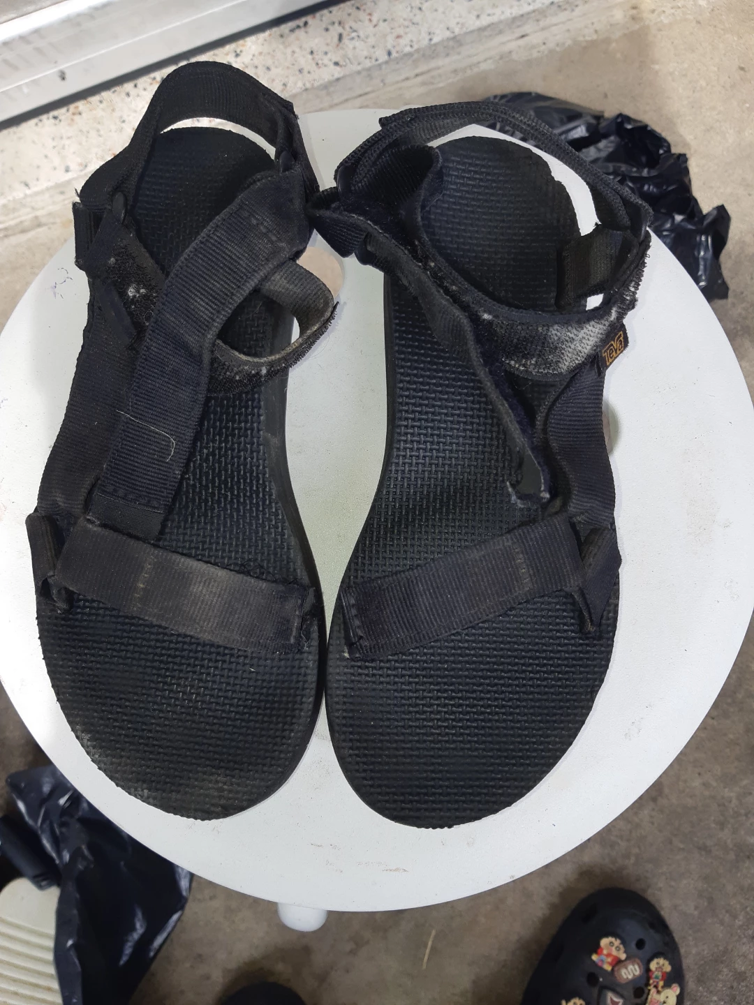 Teva Black Sport Sandals size 4