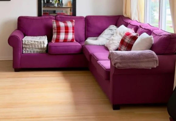 Purple Sectional Sofa - photo 2