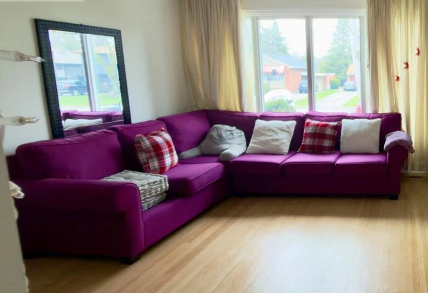 Purple Sectional Sofa - photo 3