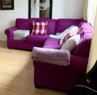 Purple Sectional Sofa - photo 4