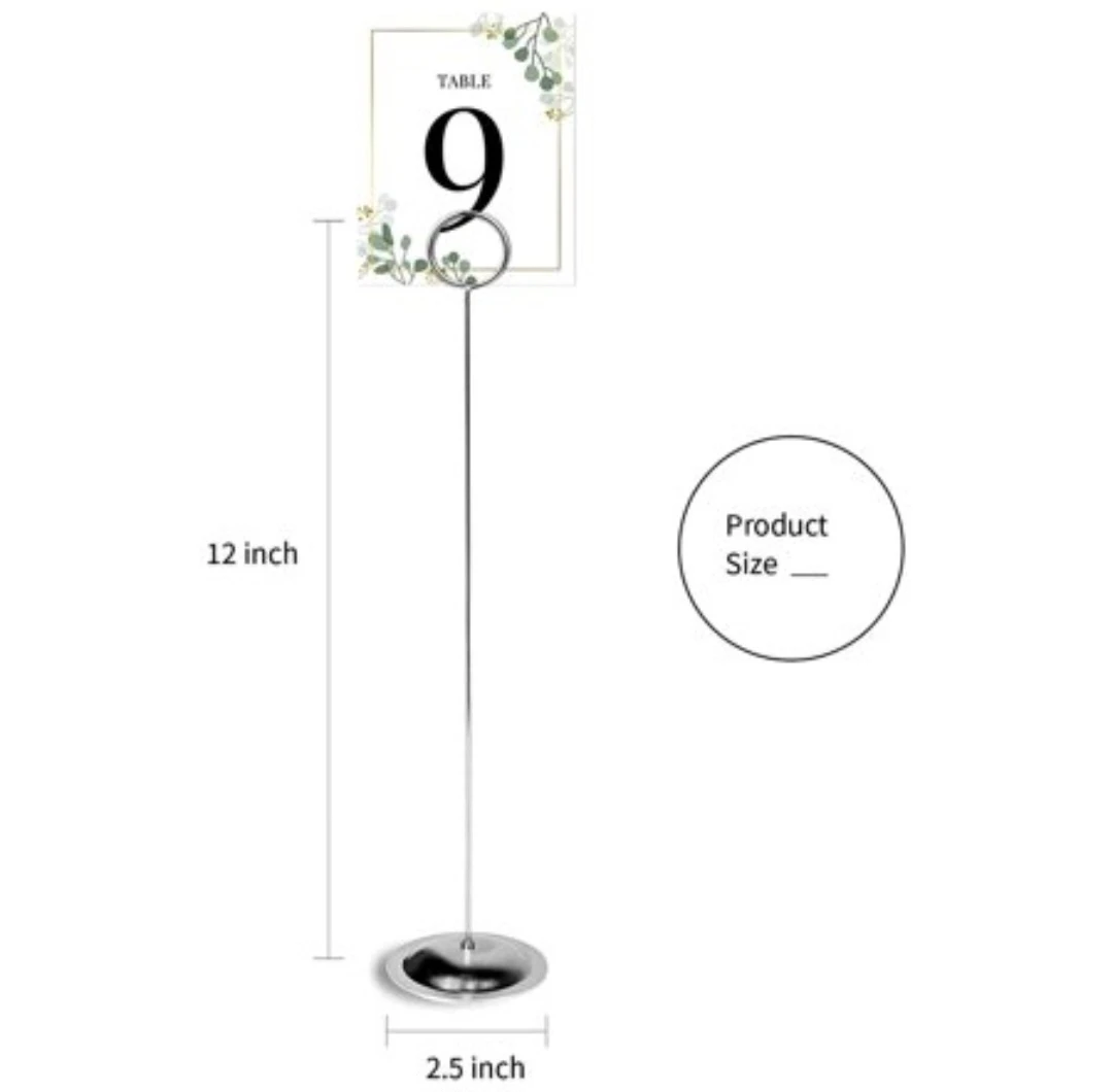 HOHIYA Silver Table Number Holders (Set of 12) - photo 2