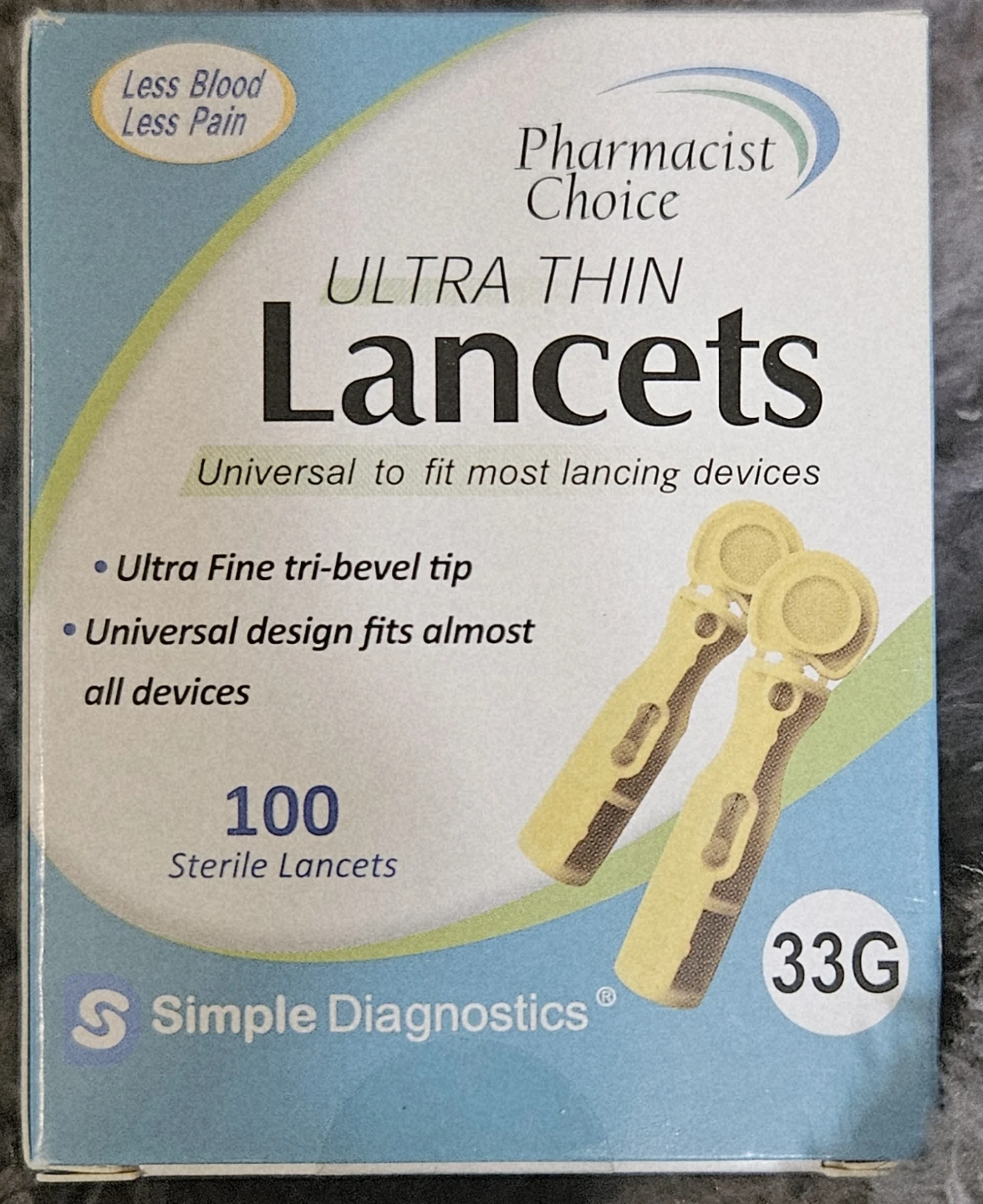 #NIB Pharmacist Choice Ultra Thin Lancets 33G (100 ct)