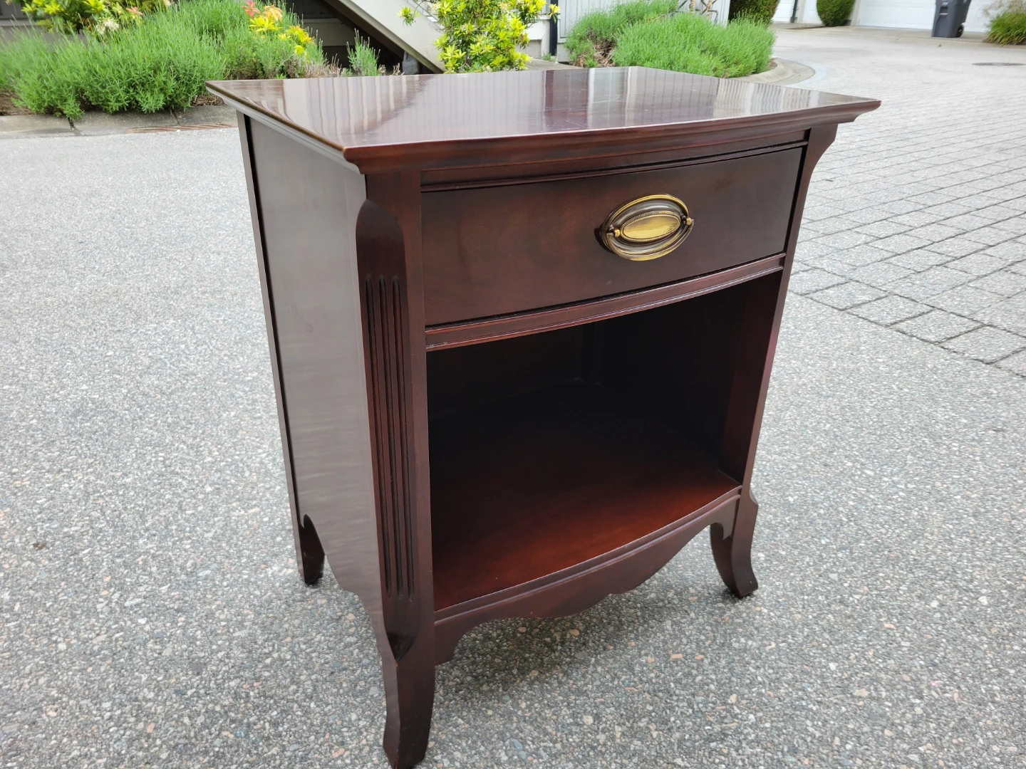 Vintage Gibbard Solid Wood Nightstand / Side Table.