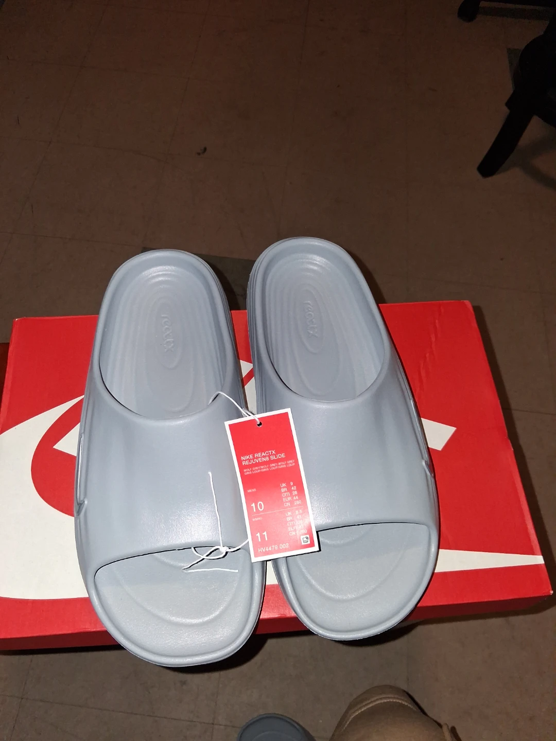 Nike ReactX Scarpa Slide Light Grey Sandals