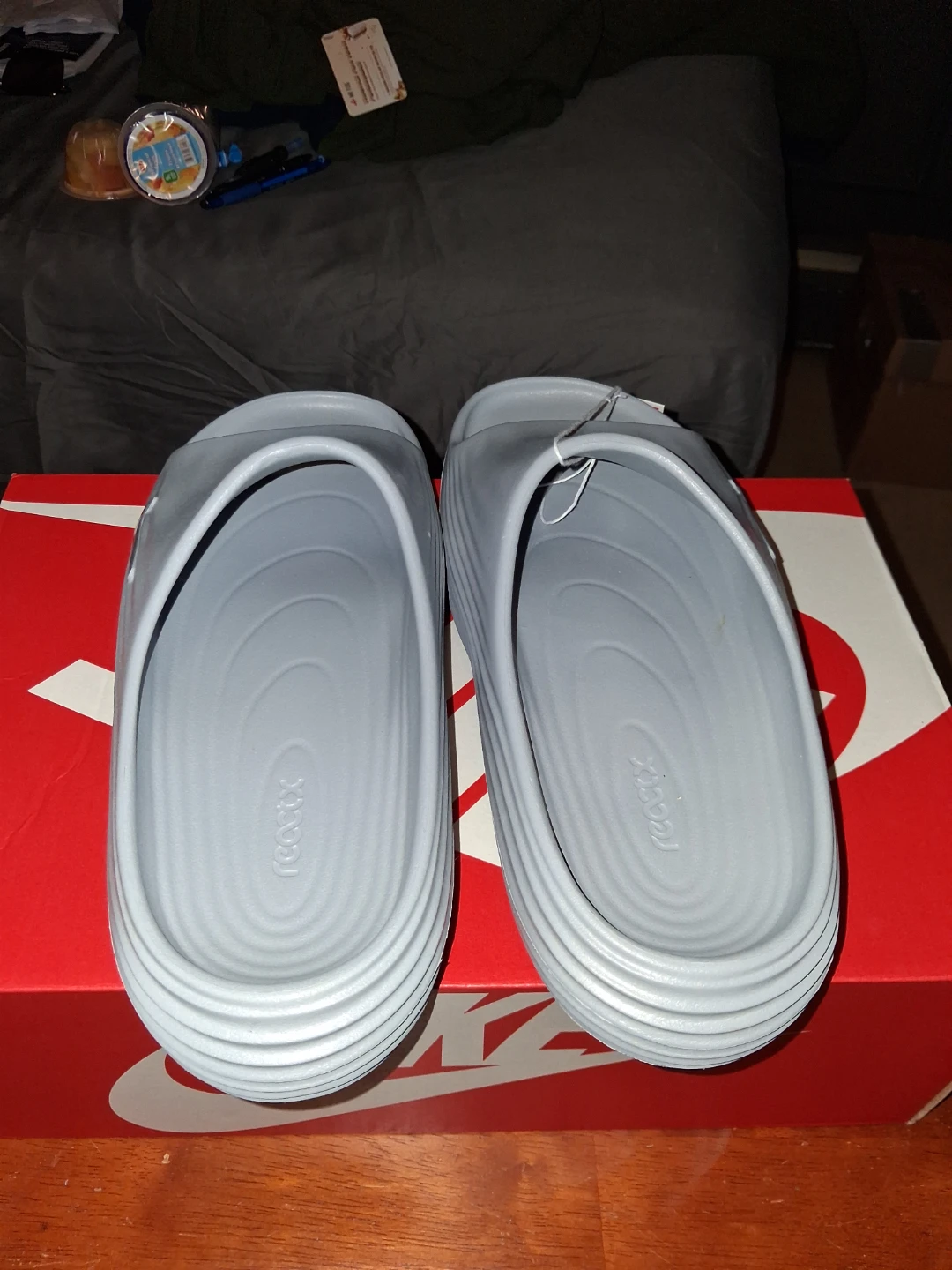 Nike ReactX Scarpa Slide Light Grey Sandals - photo 2