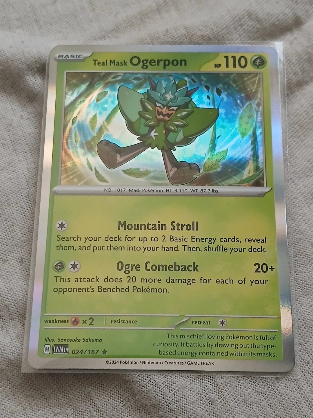 2024 Teal Mask Ogerpon TCG Pokémon Card