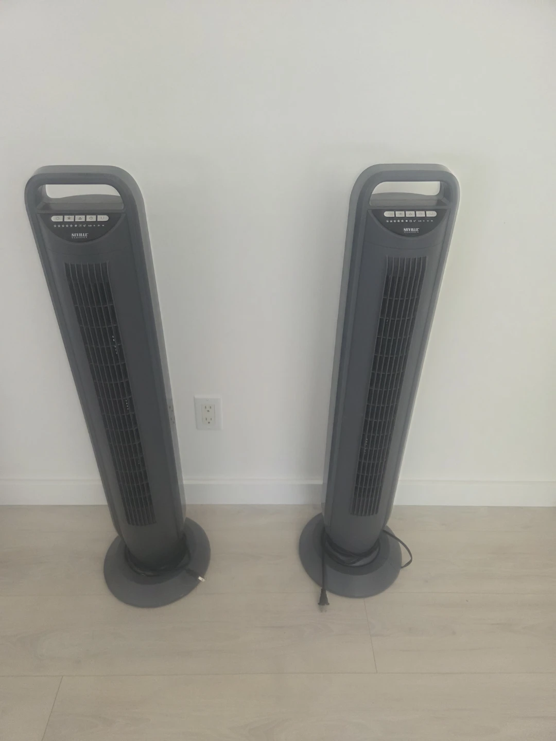 Seville Classics 2-Pack Grey Tower Fans