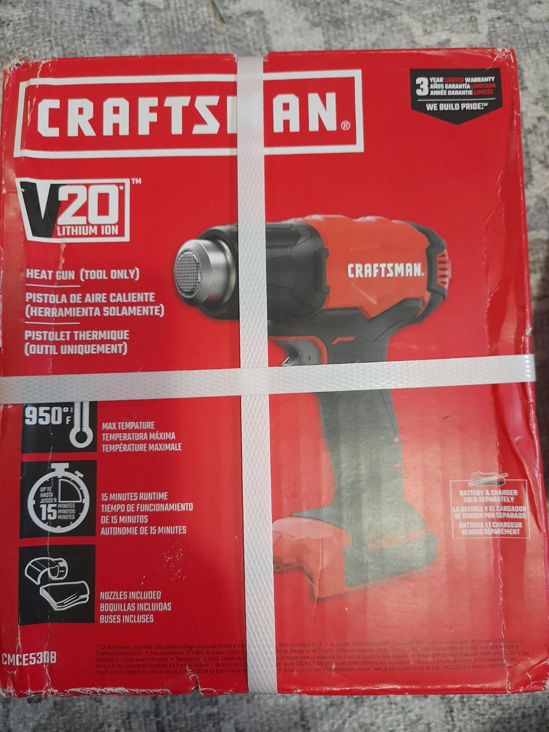 Craftsman V20 Lithium Ion Heat Gun CMCE530B
