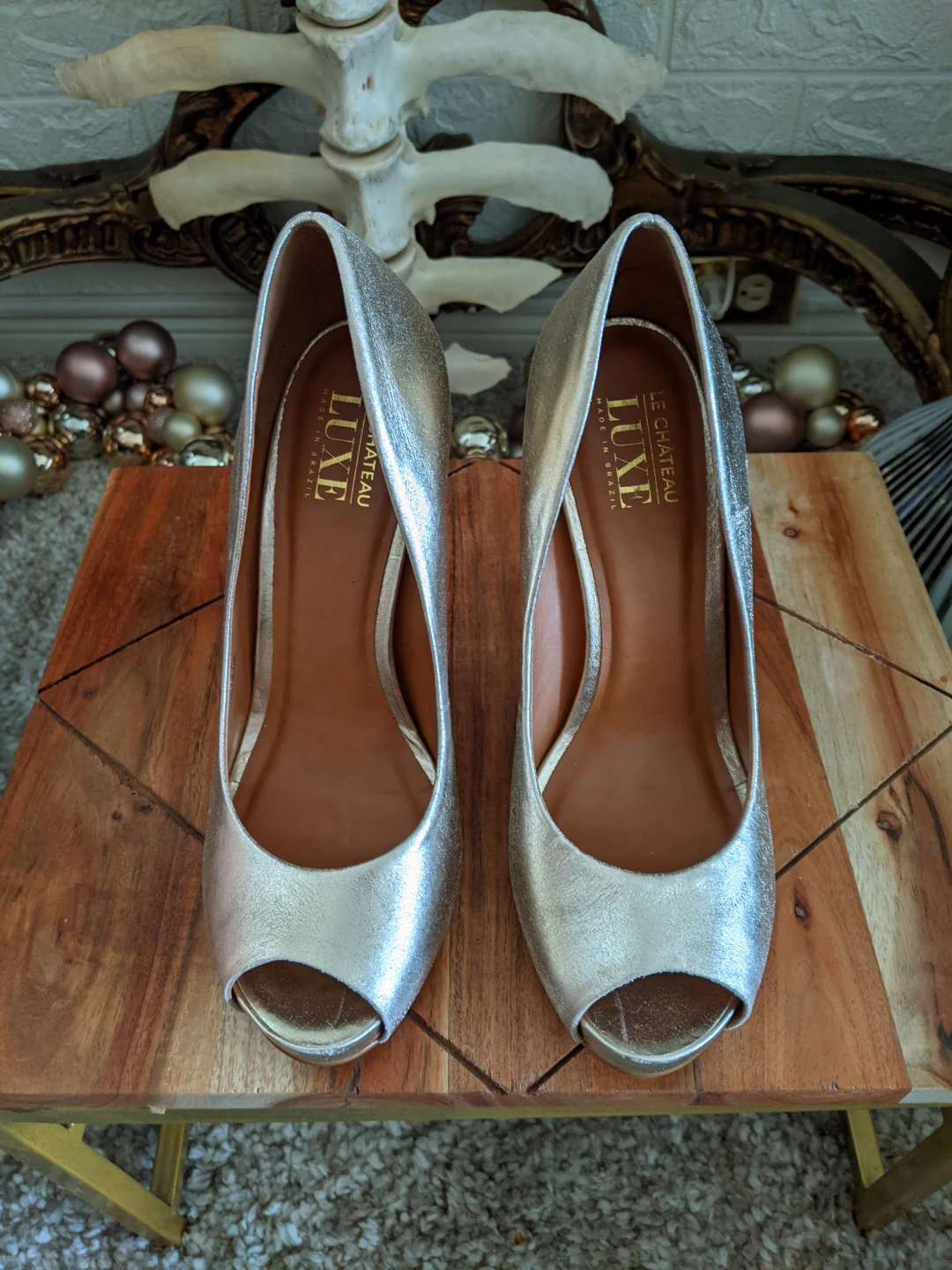 Le Château Silver Peep-Toe Heels - photo 2