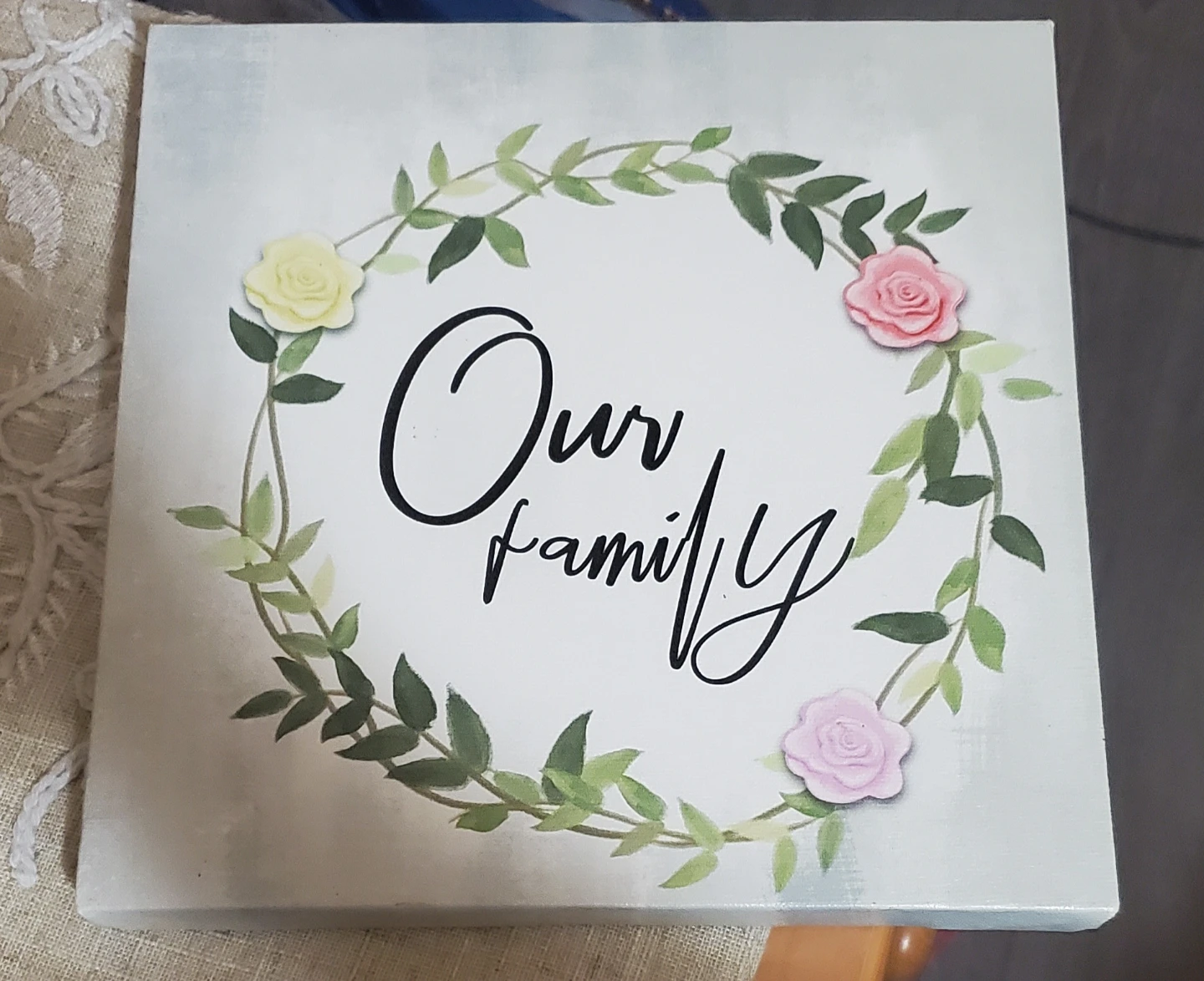 Our Family Decorative Plaque Canvas
