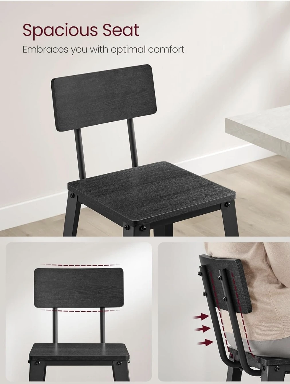 VASAGLE Bar Table and 2 Stools Set - photo 3