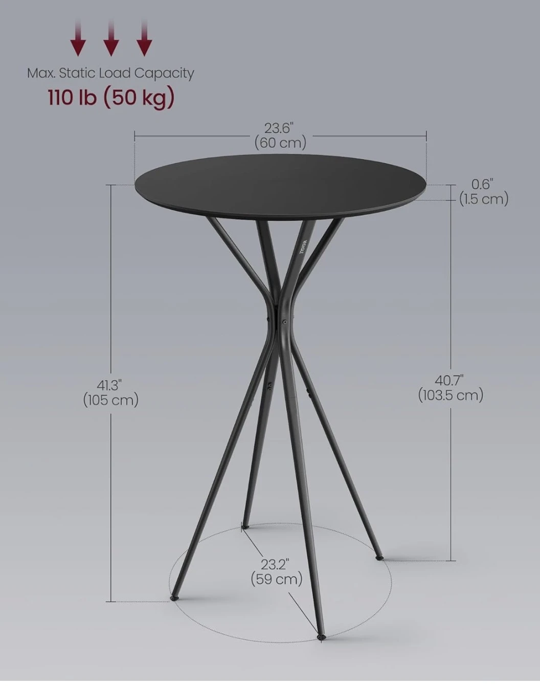 VASAGLE Bar Table and 2 Stools Set - photo 4