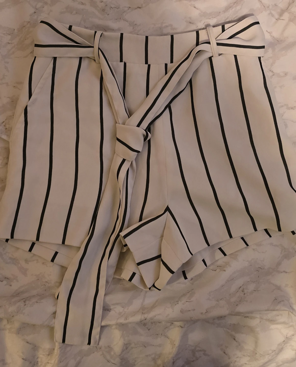 Forever 21 Striped High-Waisted Shorts