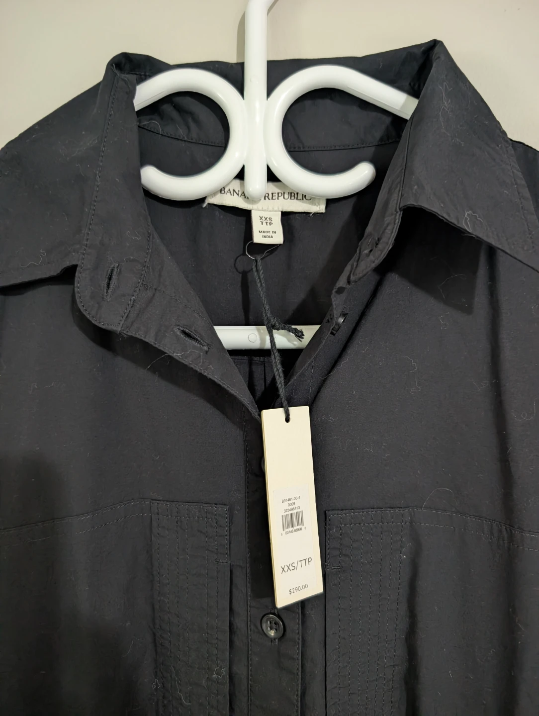 Black Banana Republic Shirt Dress with Eyelet Details - photo 3