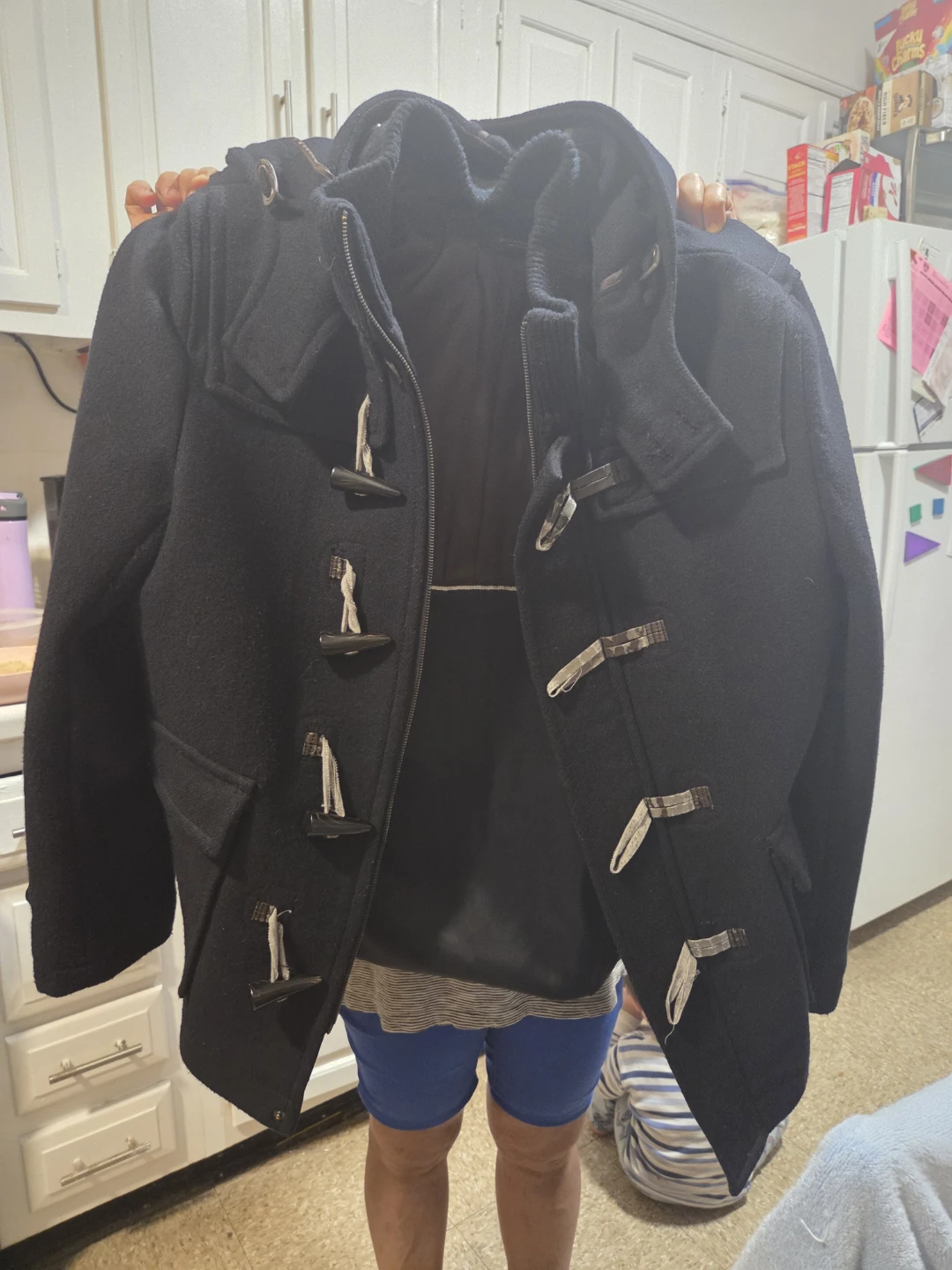 Zara Man Navy Duffle Coat